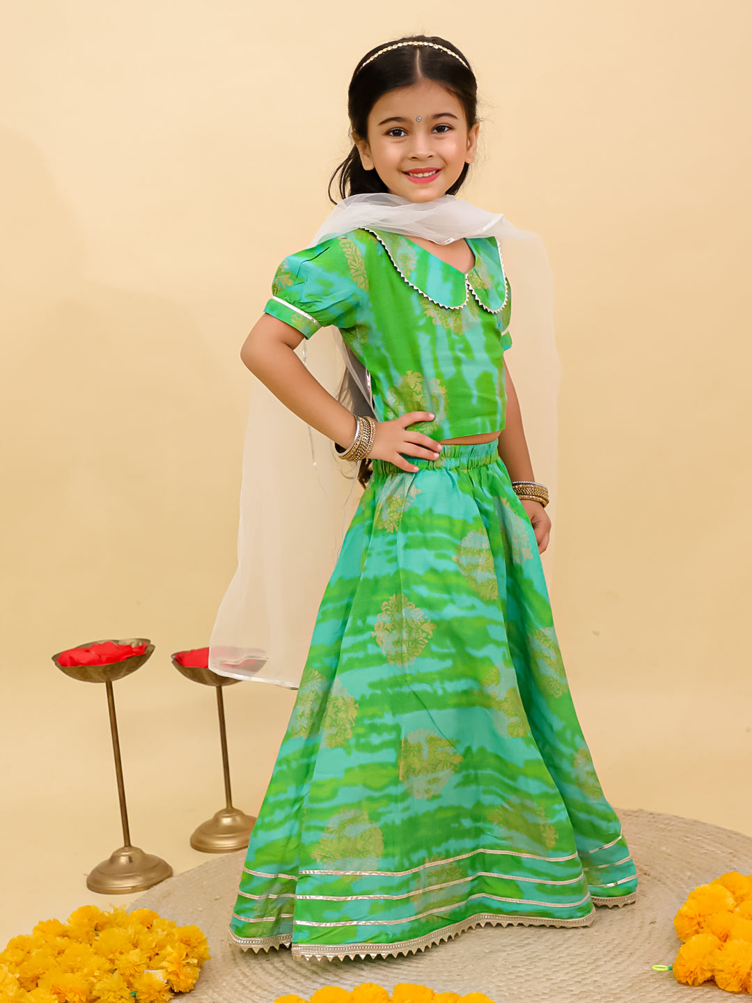 Elegant Kids Girls Lehenga Choli – Traditional Festive Wear