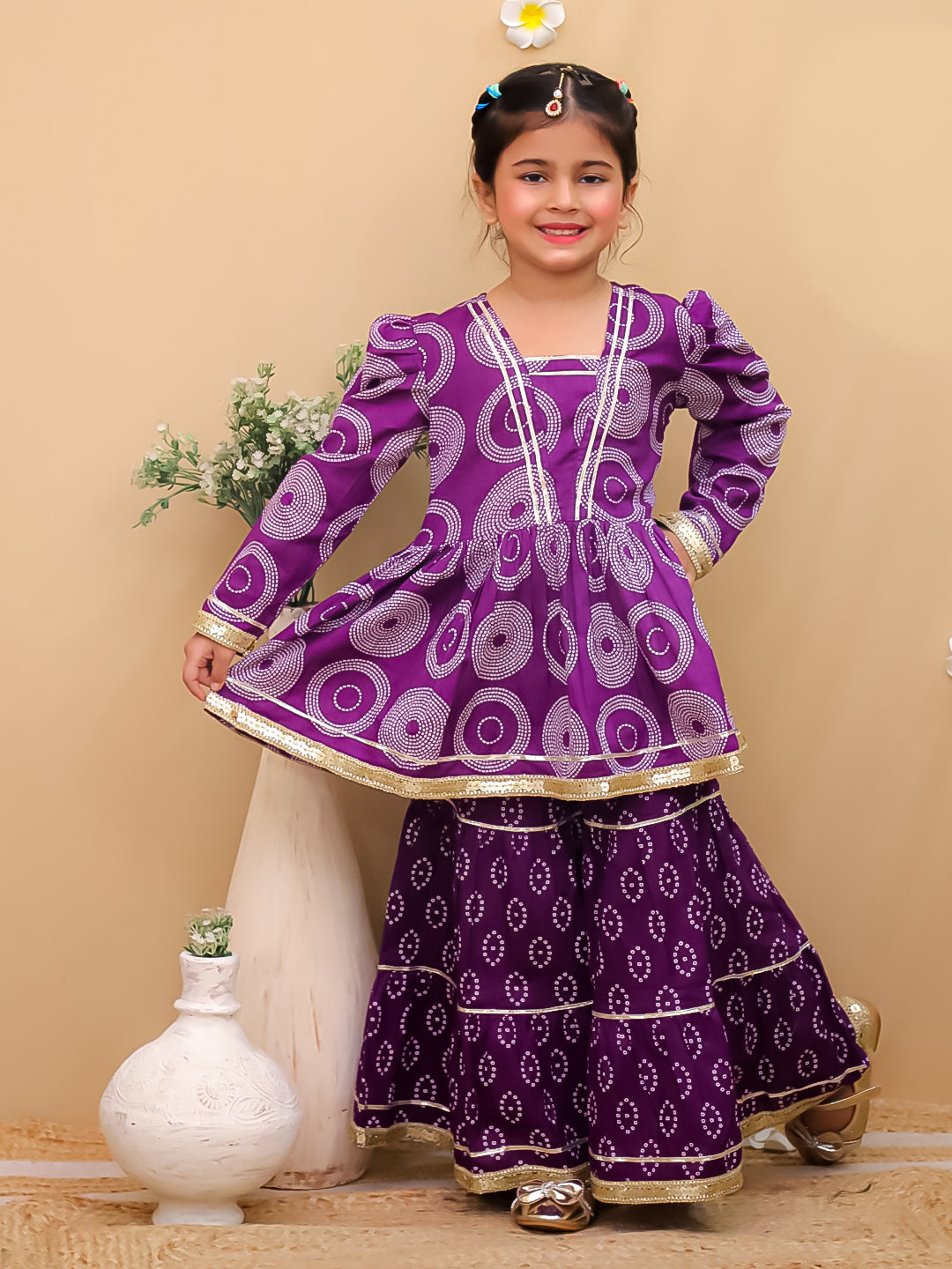 Unbind Ethnic Sharara Suit for Kids Girls – Festive Ready