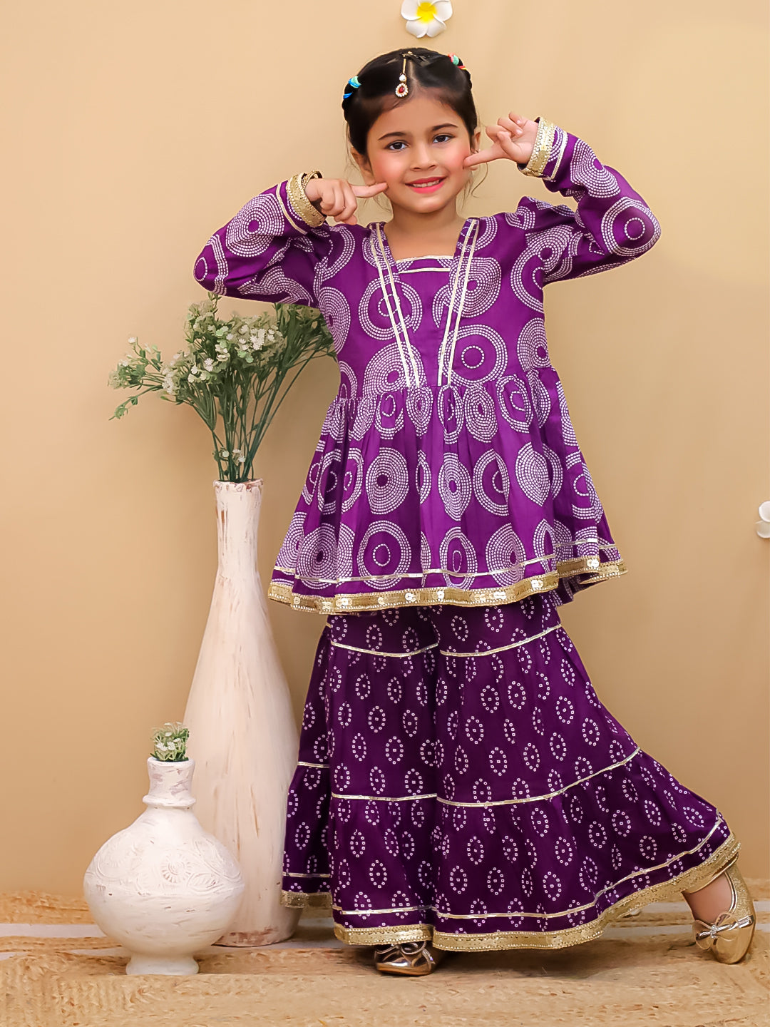 Unbind Ethnic Sharara Suit for Kids Girls – Festive Ready