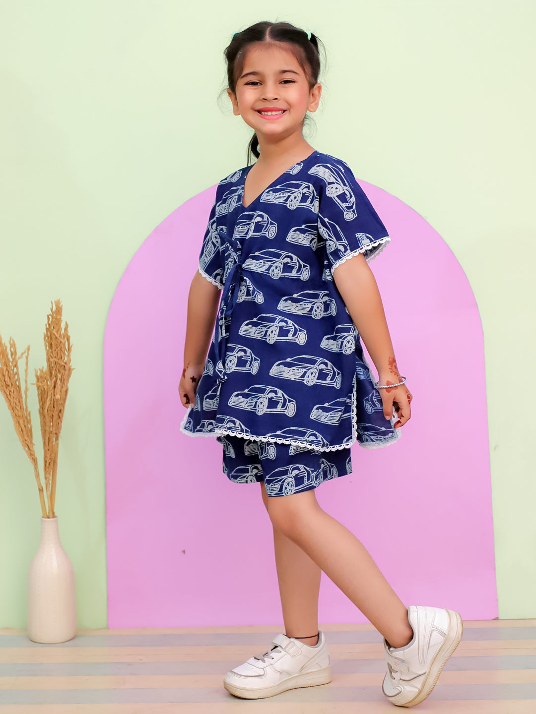 Kids Girls Kaftan Dress Set – Elegant & Lightweight Cotton Set