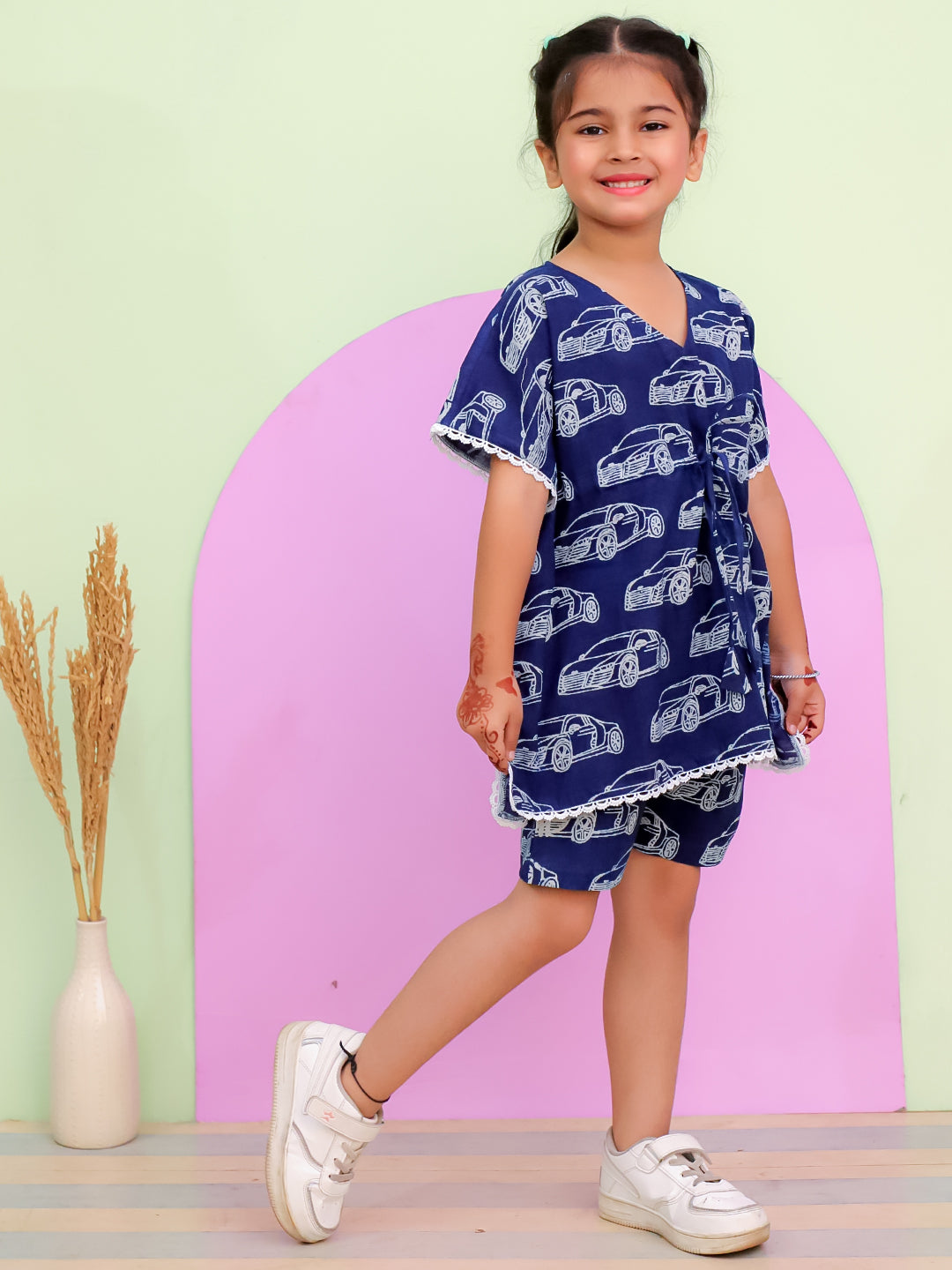 Kids Girls Kaftan Dress Set – Elegant & Lightweight Cotton Set