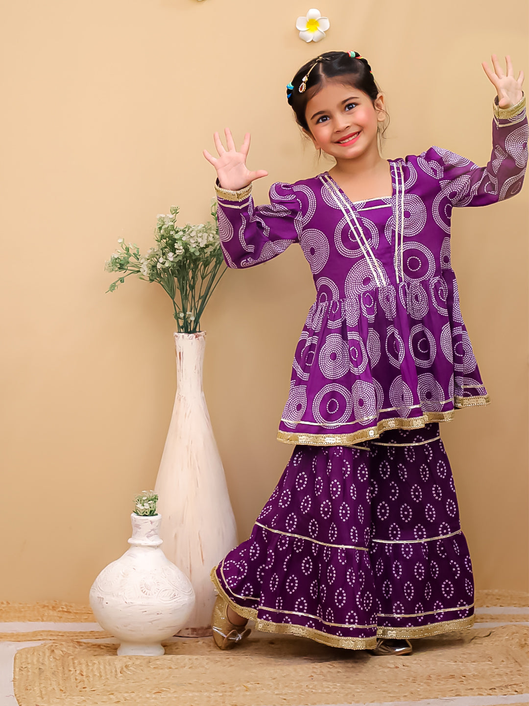 Unbind Ethnic Sharara Suit for Kids Girls – Festive Ready