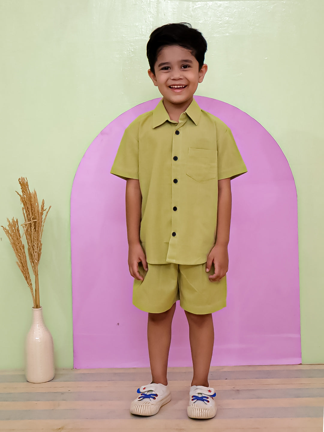 Cotton Flex Kids Co-Ord Set – Shirt & Shorts Combo