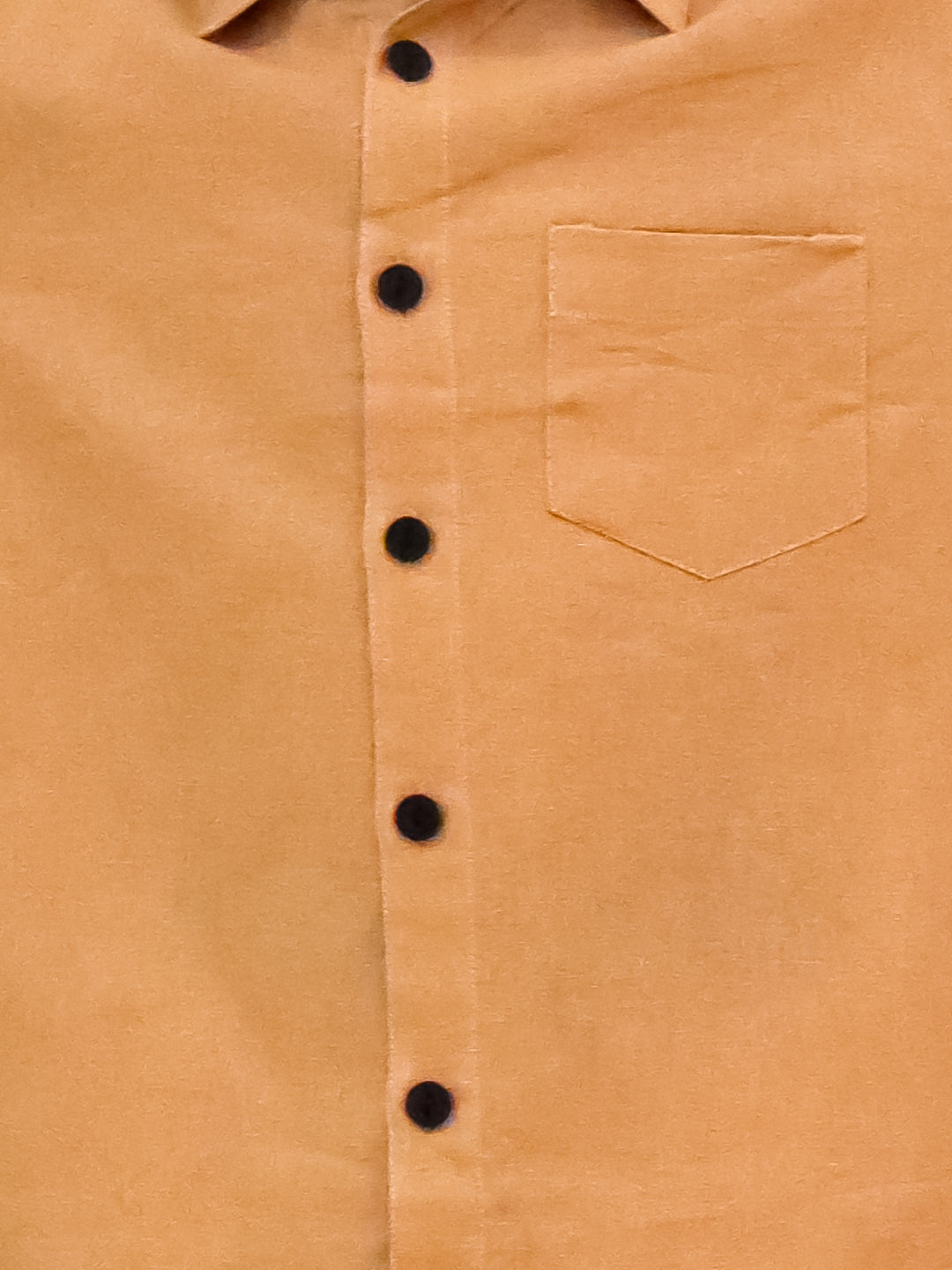 "Boys Cotton Co-ord Set – Mustard Half Sleeve Shirt & Shorts | Summer Outfit"