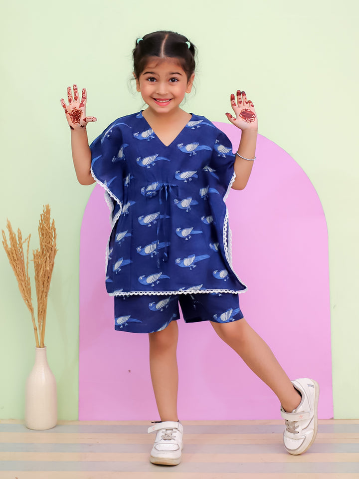 Trendy Kids Girls Cotton Kaftan Outfit – Relaxed Fit