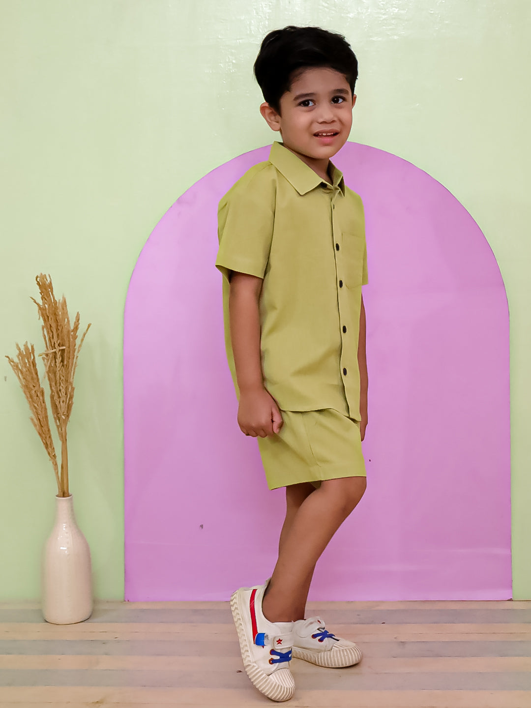 Cotton Flex Kids Co-Ord Set – Shirt & Shorts Combo