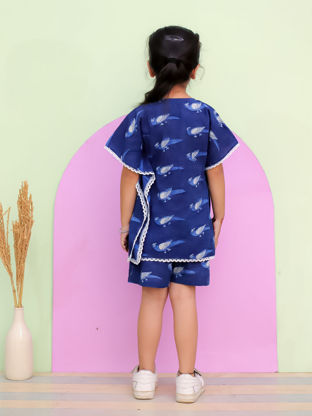 Trendy Kids Girls Cotton Kaftan Outfit – Relaxed Fit