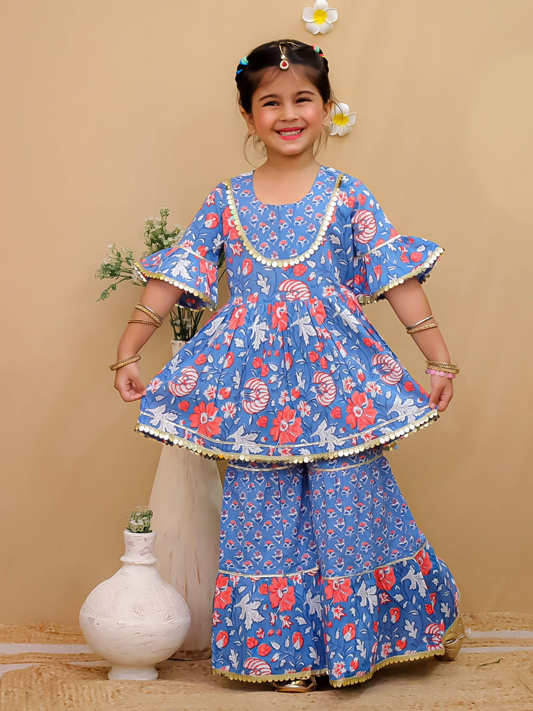 Girls Cotton Sharara Set – Unbind Trendy Ethnic Wear