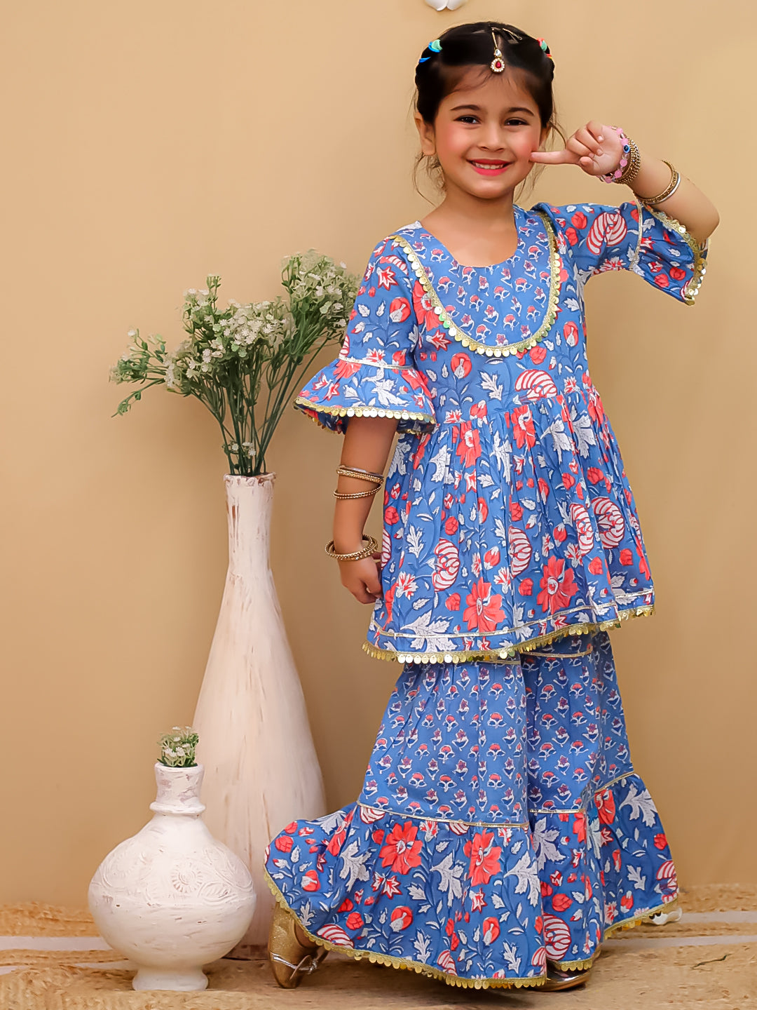 Girls Cotton Sharara Set – Unbind Trendy Ethnic Wear