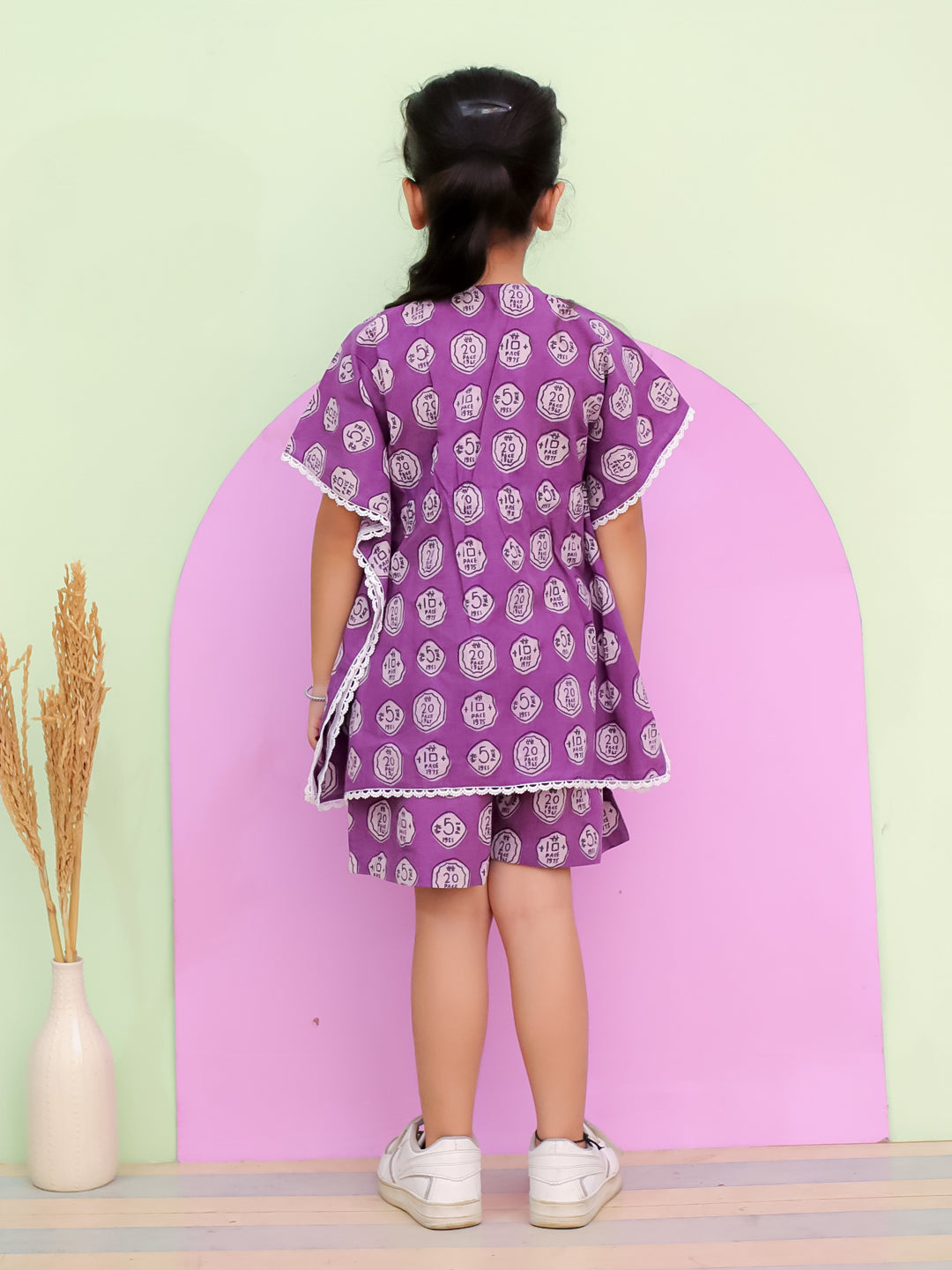 Girls Printed Kaftan Set – Perfect for Vacations, Parties & Daily Wear