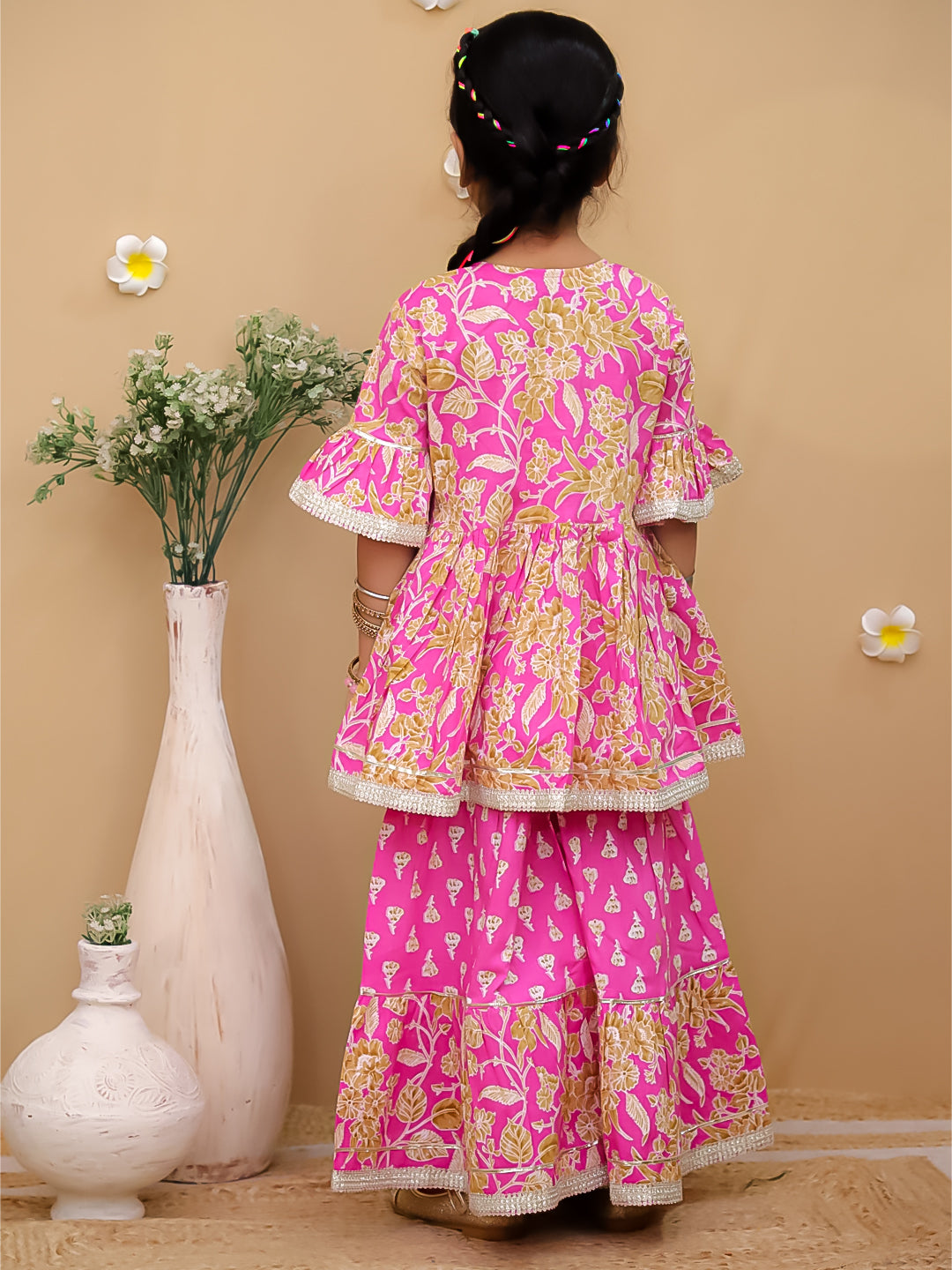 Elegant Ethnic Sharara Set for Kids Girls – Stylish & Comfortable Festive Wear