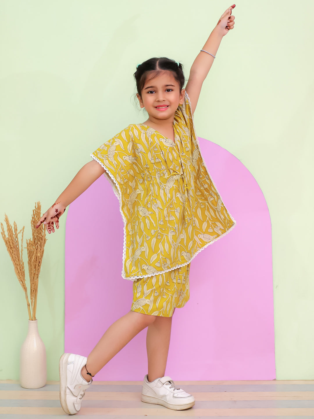 Kids Girls Kaftan Set – Soft Cotton, Lightweight & Stylish Outfit for Daily Wear