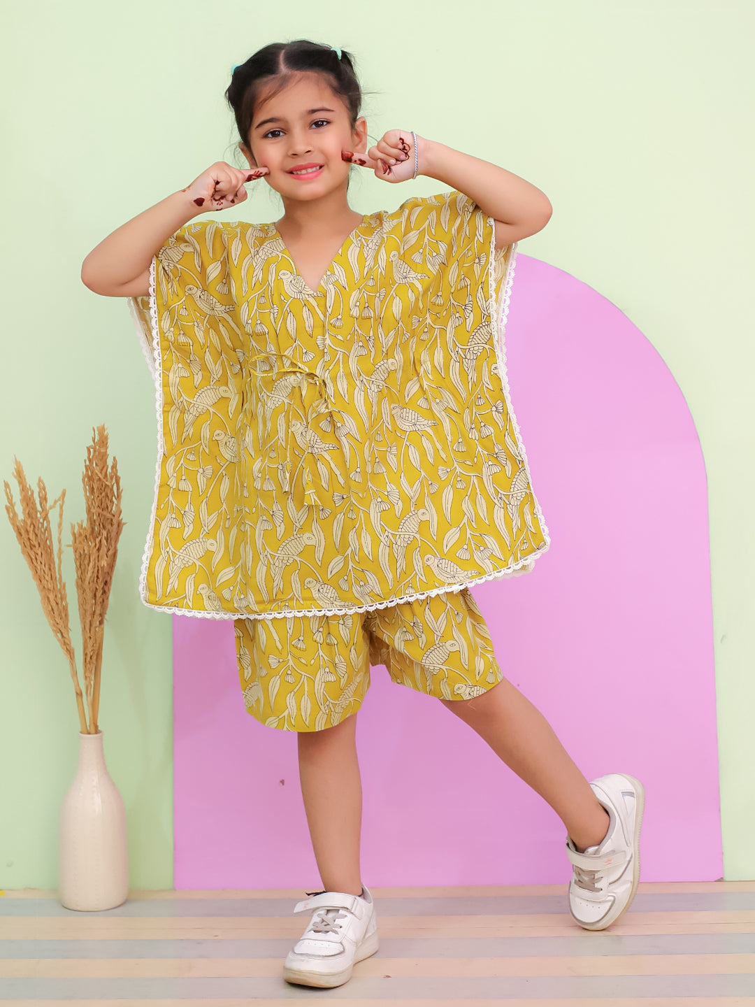 Kids Girls Kaftan Set – Soft Cotton, Lightweight & Stylish Outfit for Daily Wear