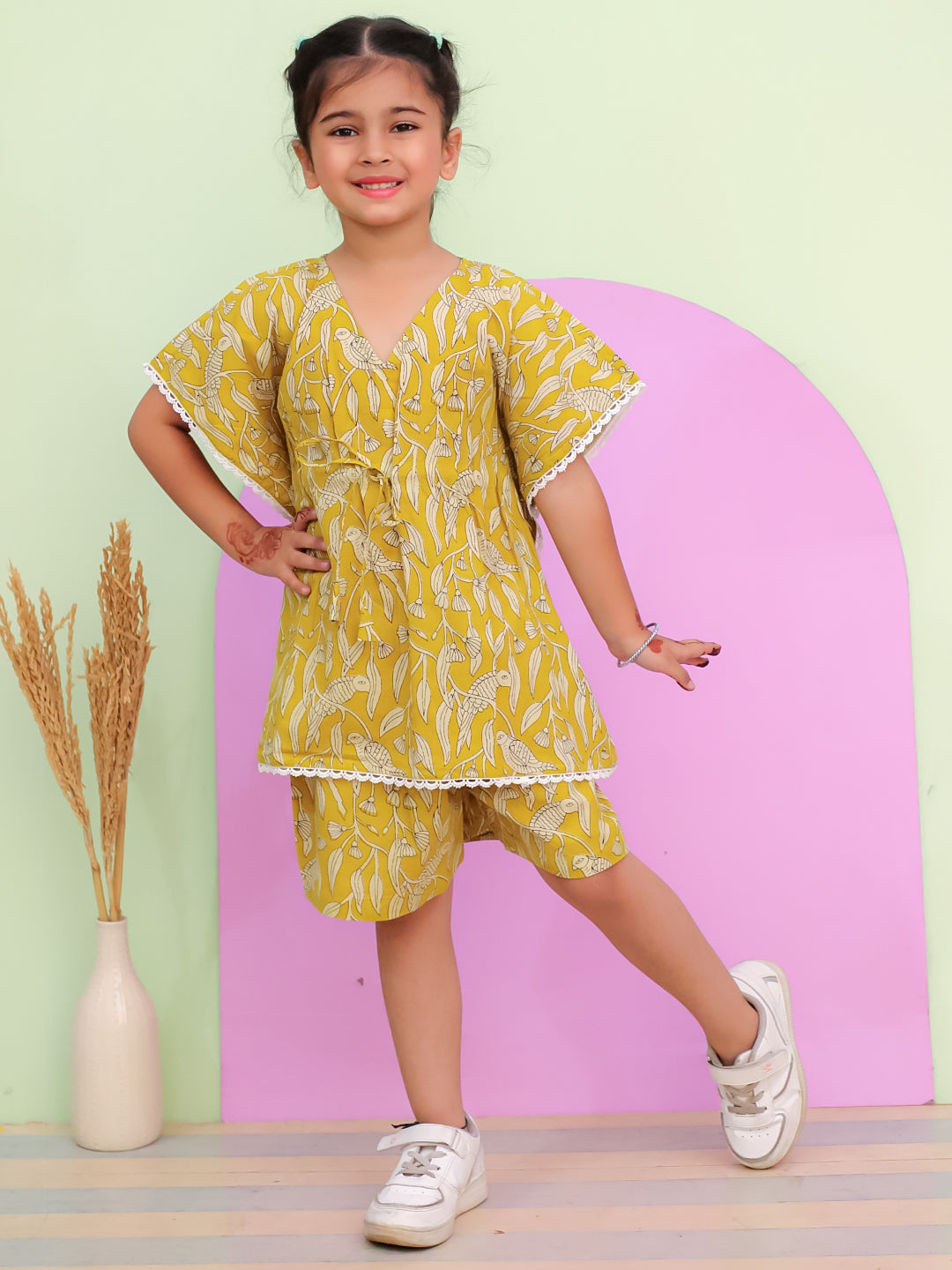 Kids Girls Kaftan Set – Soft Cotton, Lightweight & Stylish Outfit for Daily Wear