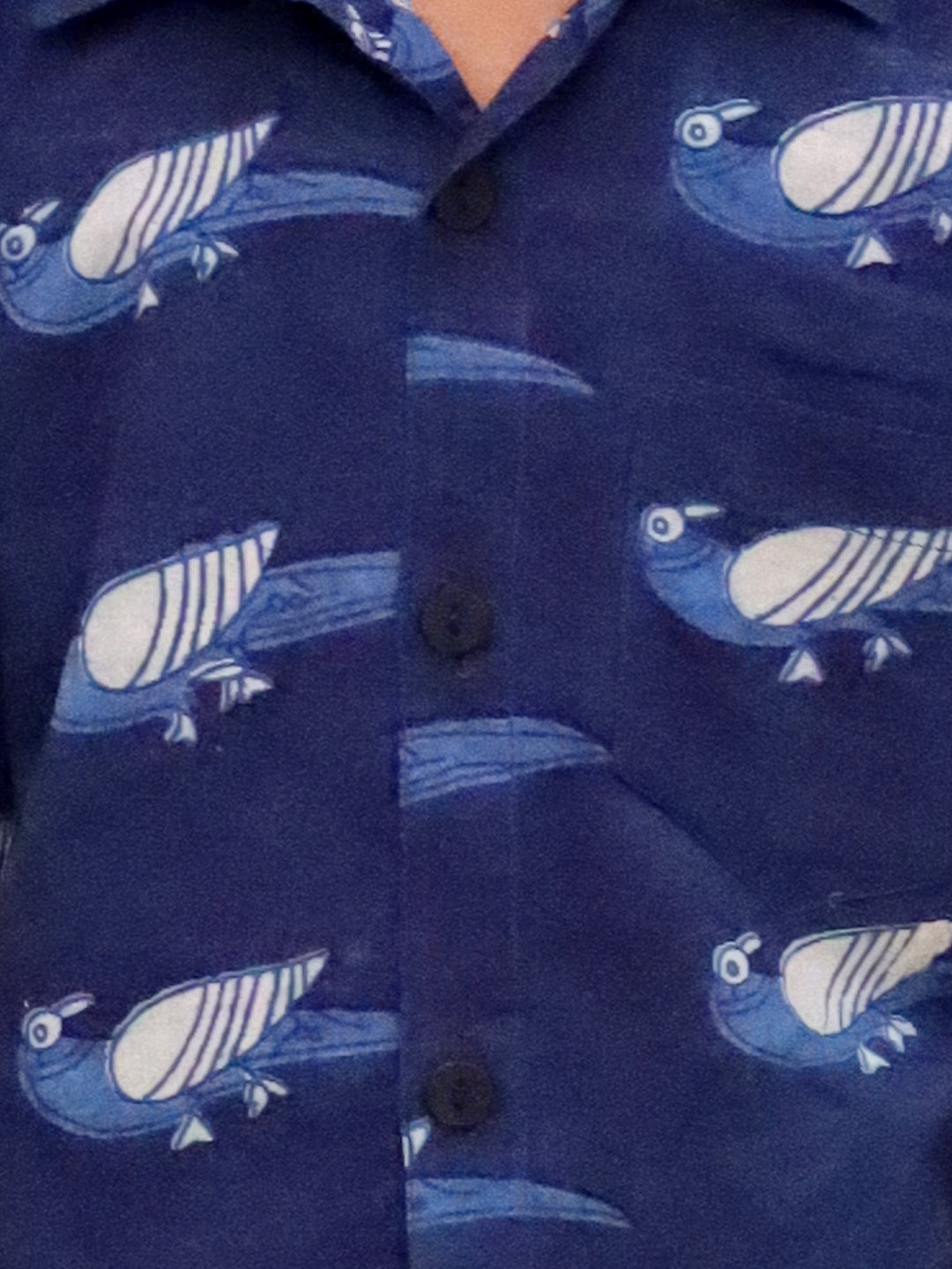 Boys' Cotton Flex Shirt & Shorts Co-ord Set – Blue Printed