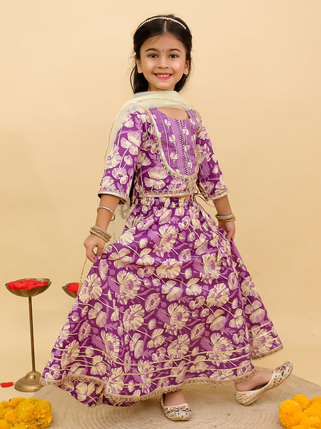 Designer Kids Girls Lehnga Choli – Ethnic Festive Outfit