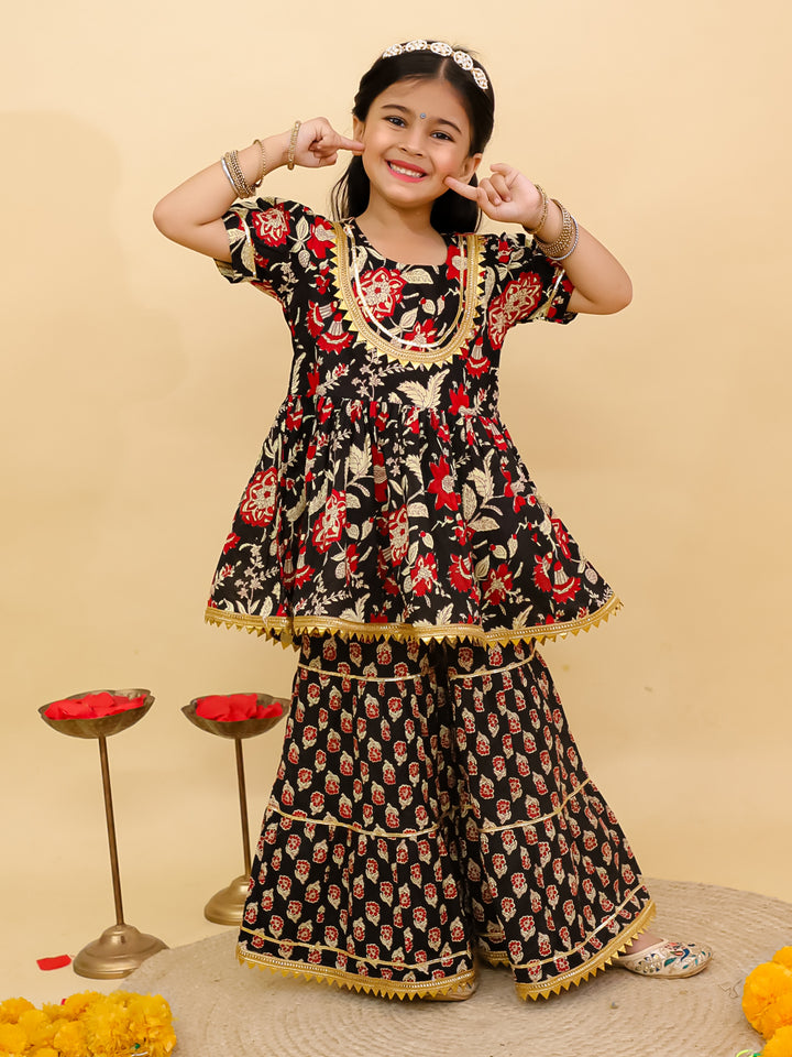 Kids Girls Sharara Set – Comfortable & Stylish Ethnic Dress