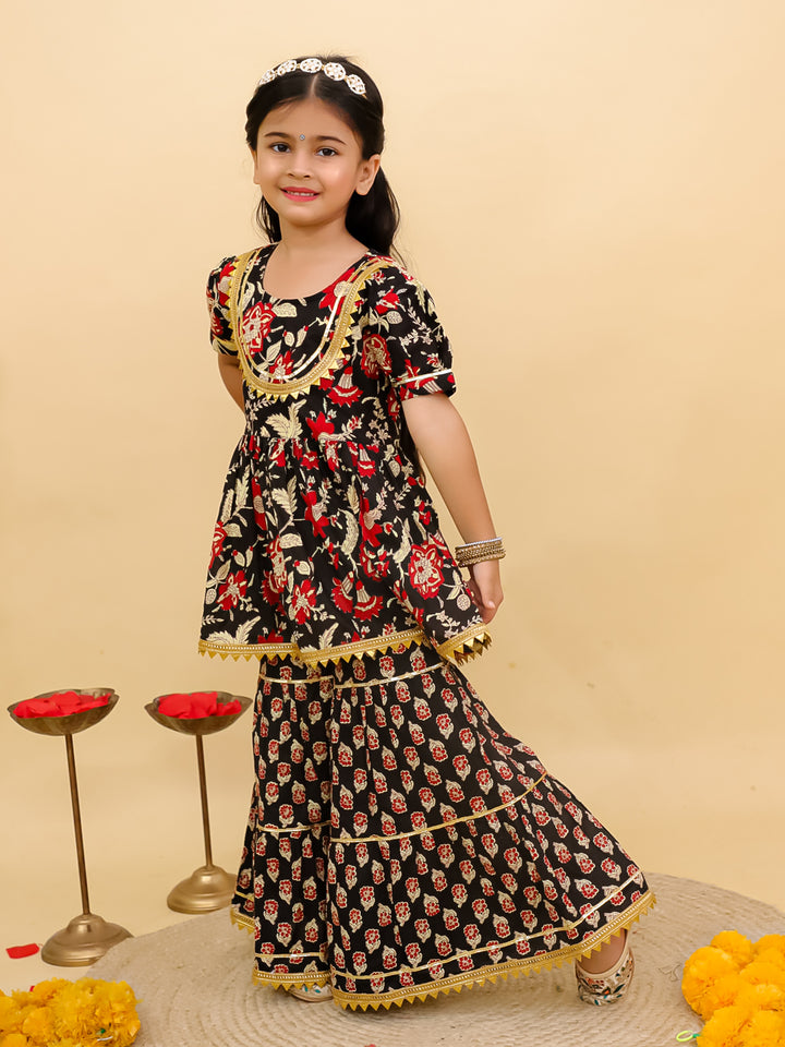 Kids Girls Sharara Set – Comfortable & Stylish Ethnic Dress