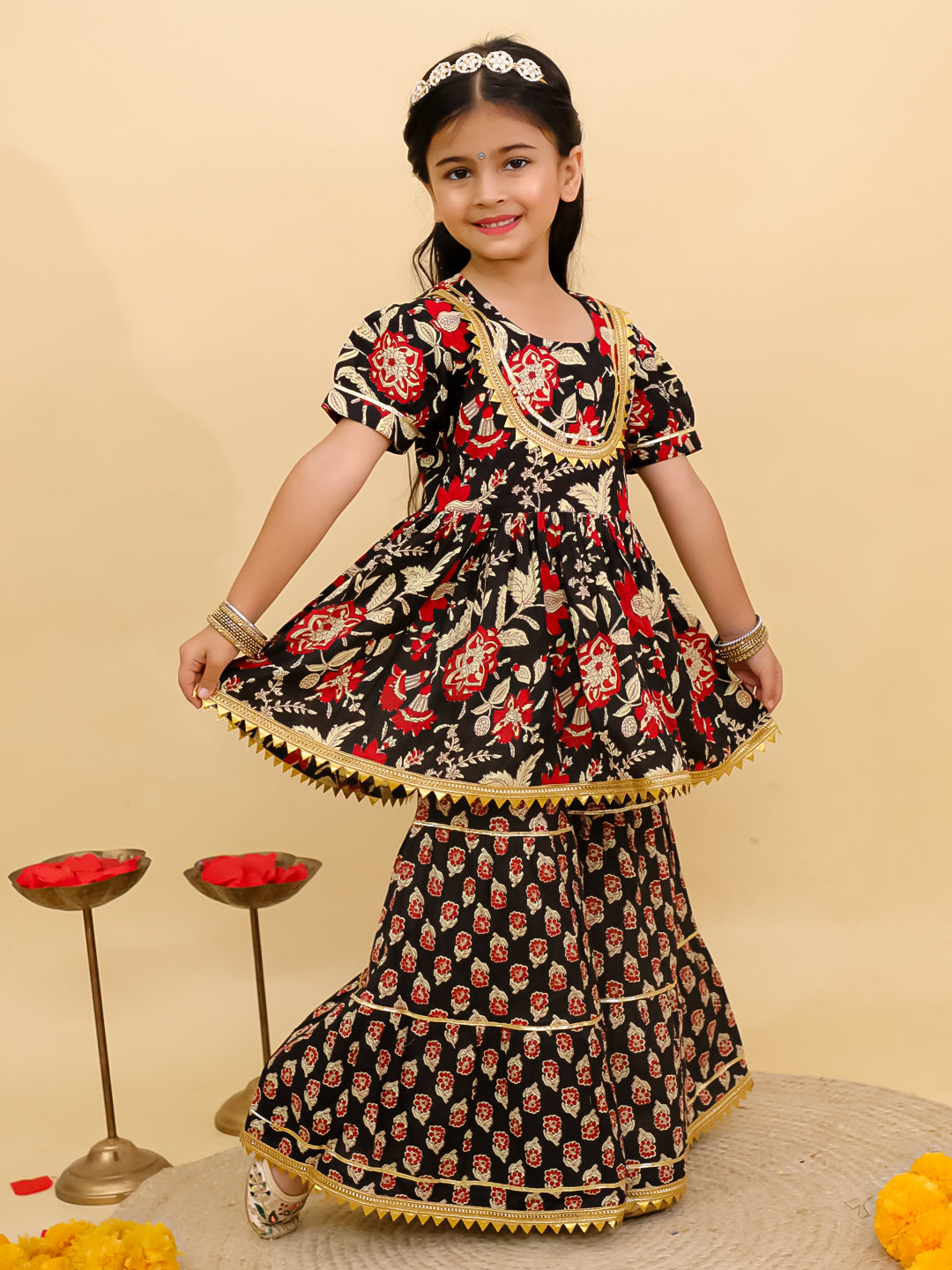 Kids Girls Sharara Set – Comfortable & Stylish Ethnic Dress