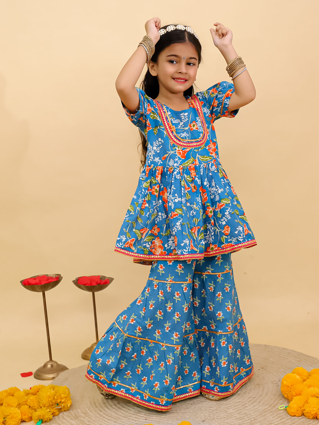 Designer Sharara Set for Kids Girls – Ethnic Festive Outfit