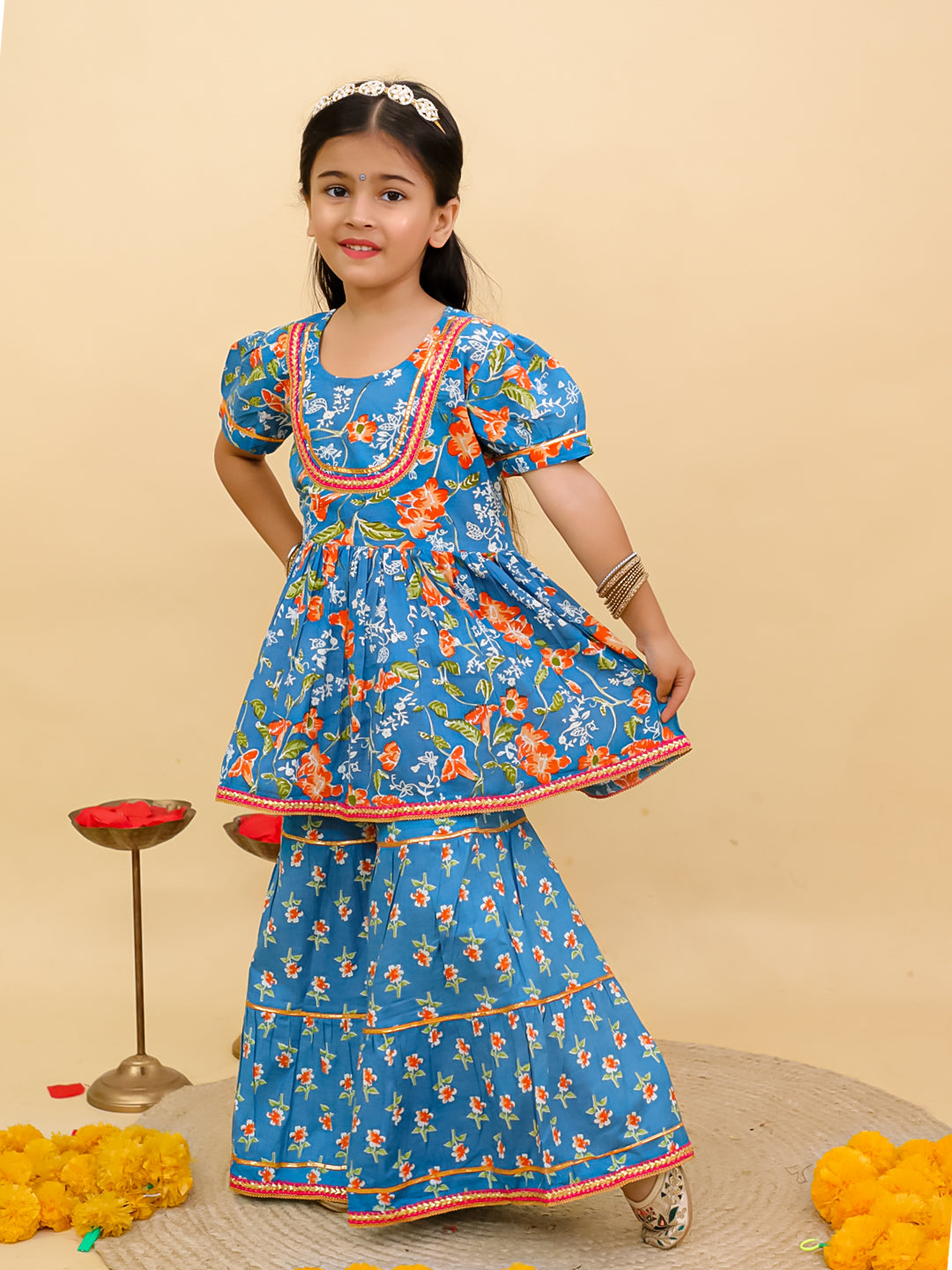 Designer Sharara Set for Kids Girls – Ethnic Festive Outfit