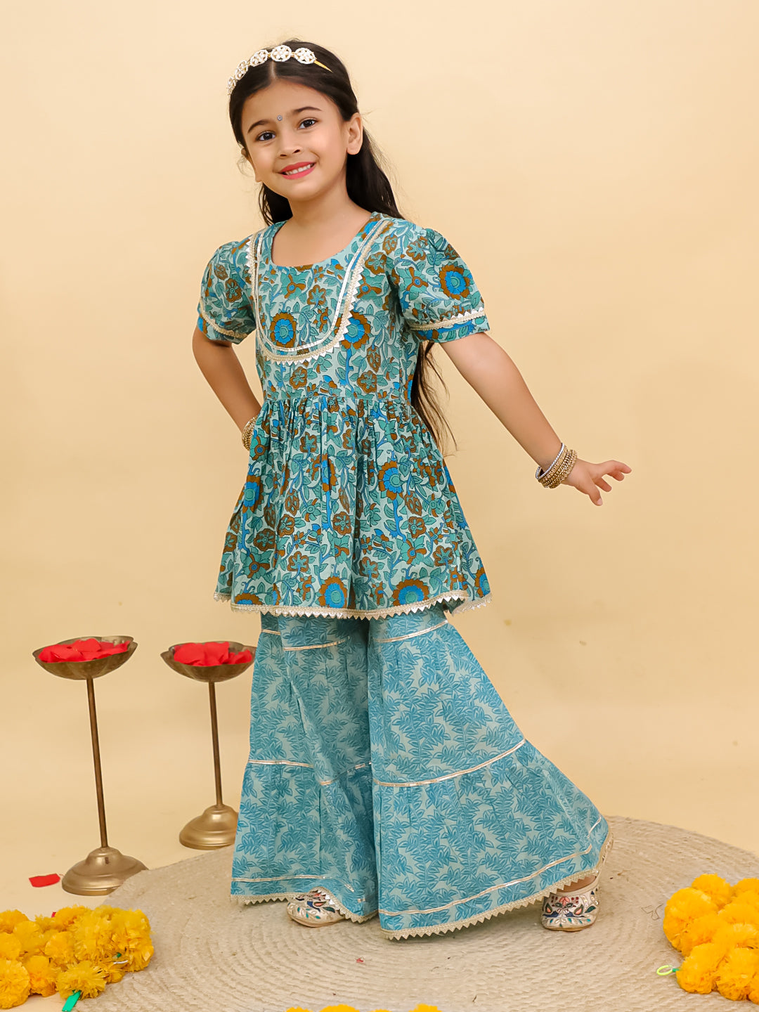 Kids Girls Sharara Set – Vibrant Designer Ethnic Wear