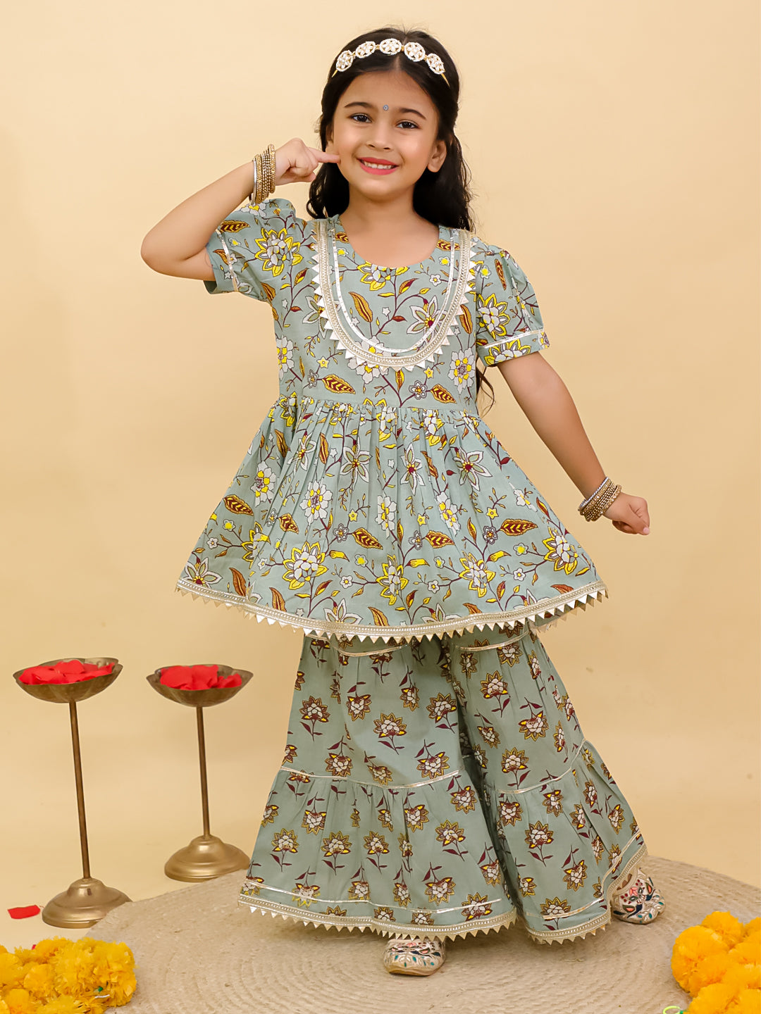 Kids Girls Sharara Set – Elegant Party & Festive Wear