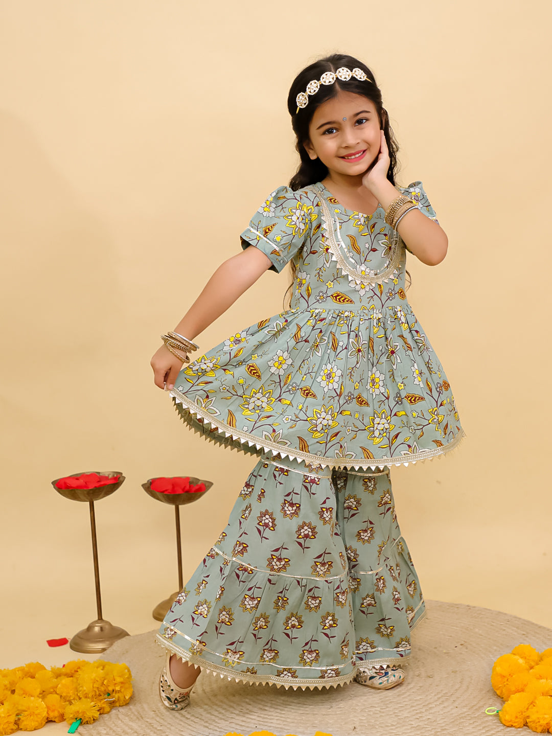 Kids Girls Sharara Set – Elegant Party & Festive Wear