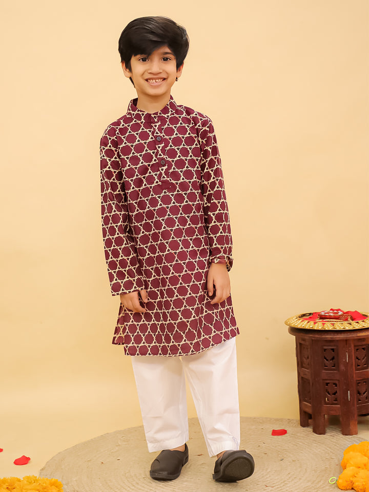 Kids Boys Kurta Pyjama Set | Traditional Ethnic Wear for Festivals & Weddings