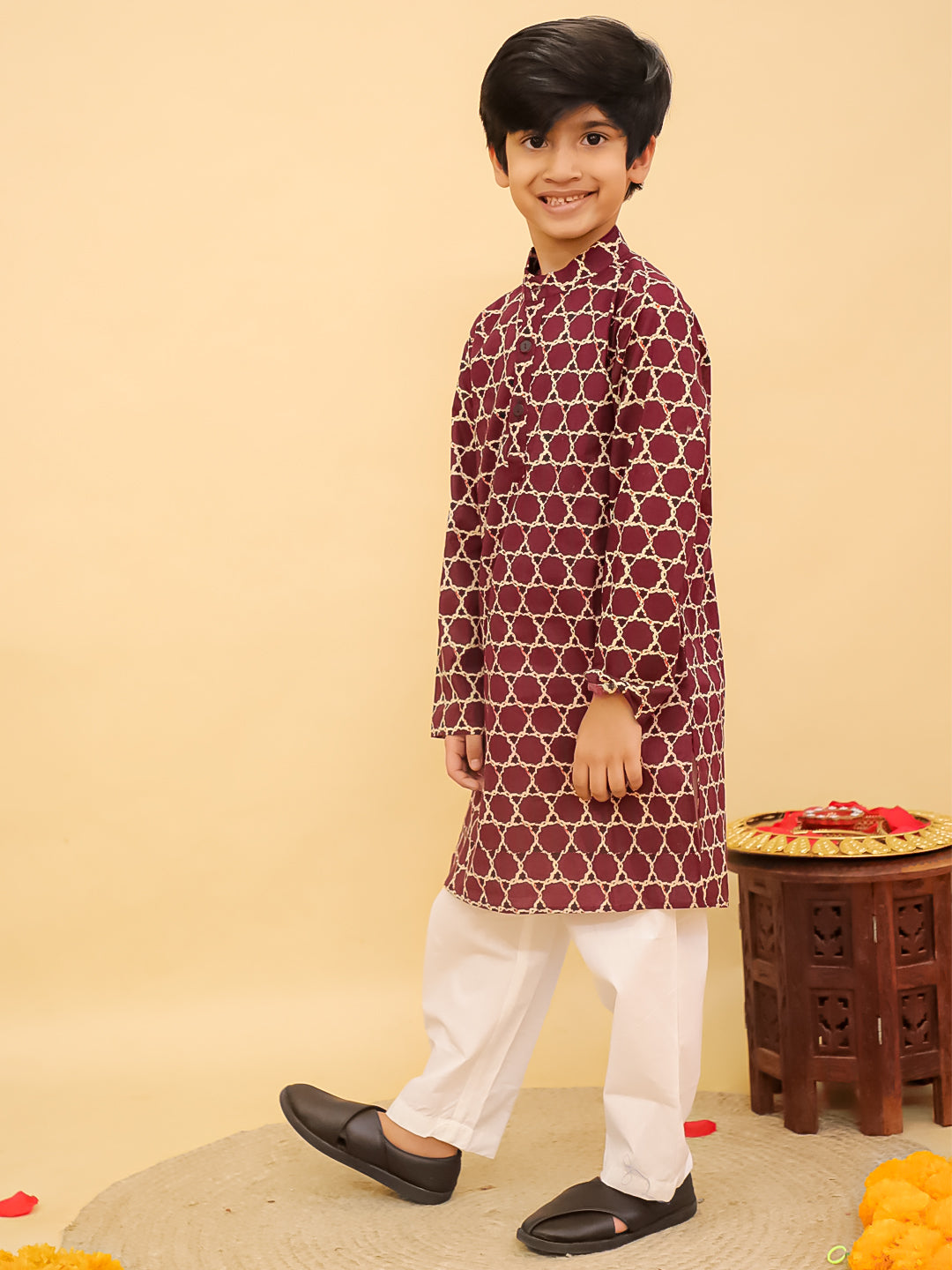 Kids Boys Kurta Pyjama Set | Traditional Ethnic Wear for Festivals & Weddings