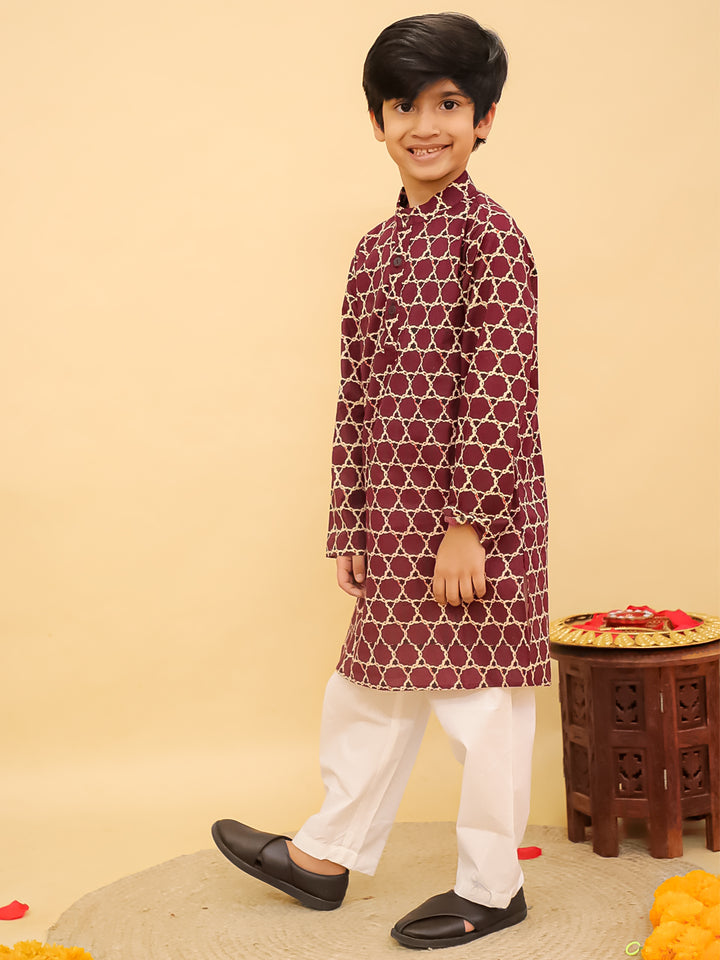 Kids Boys Kurta Pyjama Set | Traditional Ethnic Wear for Festivals & Weddings