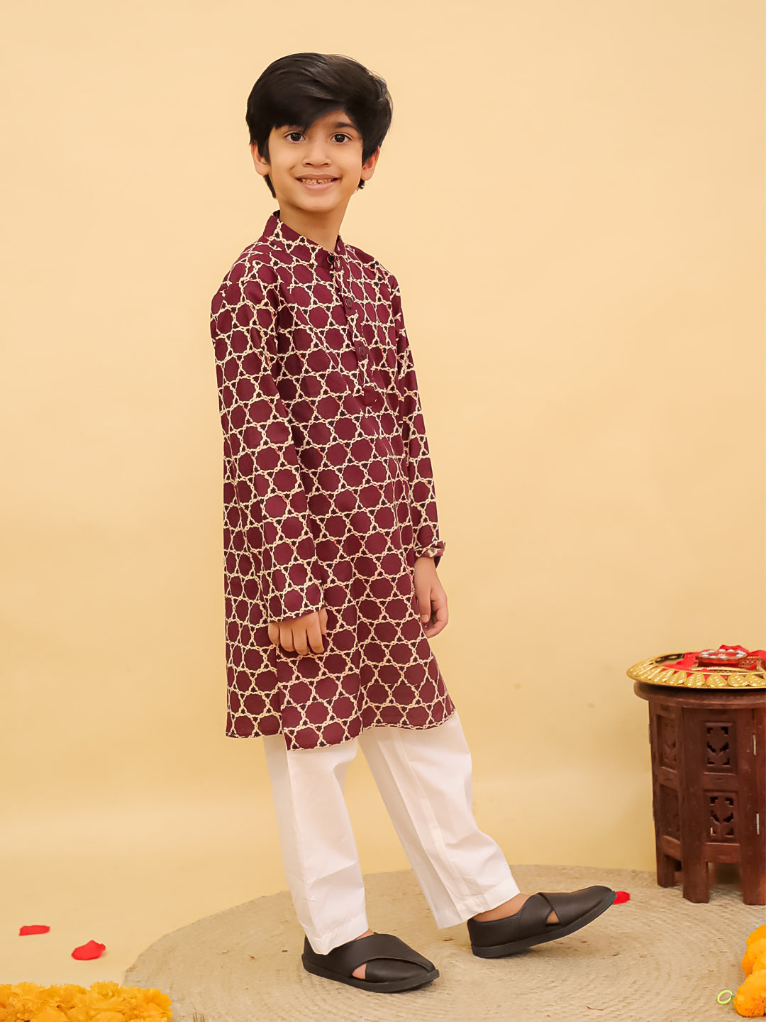 Kids Boys Kurta Pyjama Set | Traditional Ethnic Wear for Festivals & Weddings