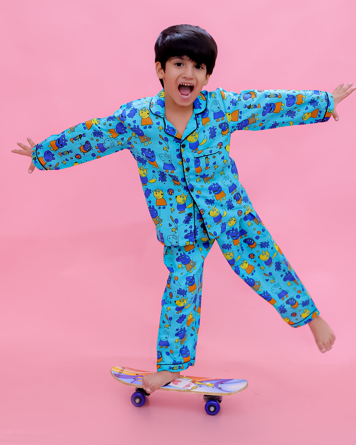 Pure Cotton Kids Night Suit-Unbind