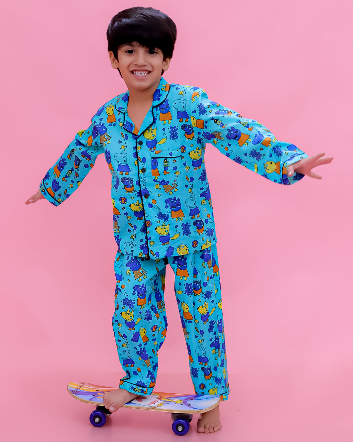 Pure Cotton Kids Night Suit-Unbind