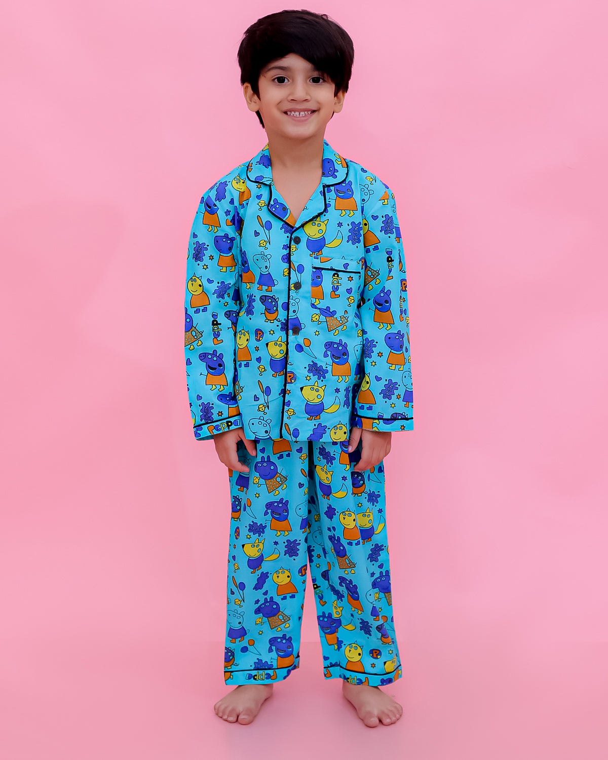 Pure Cotton Kids Night Suit-Unbind