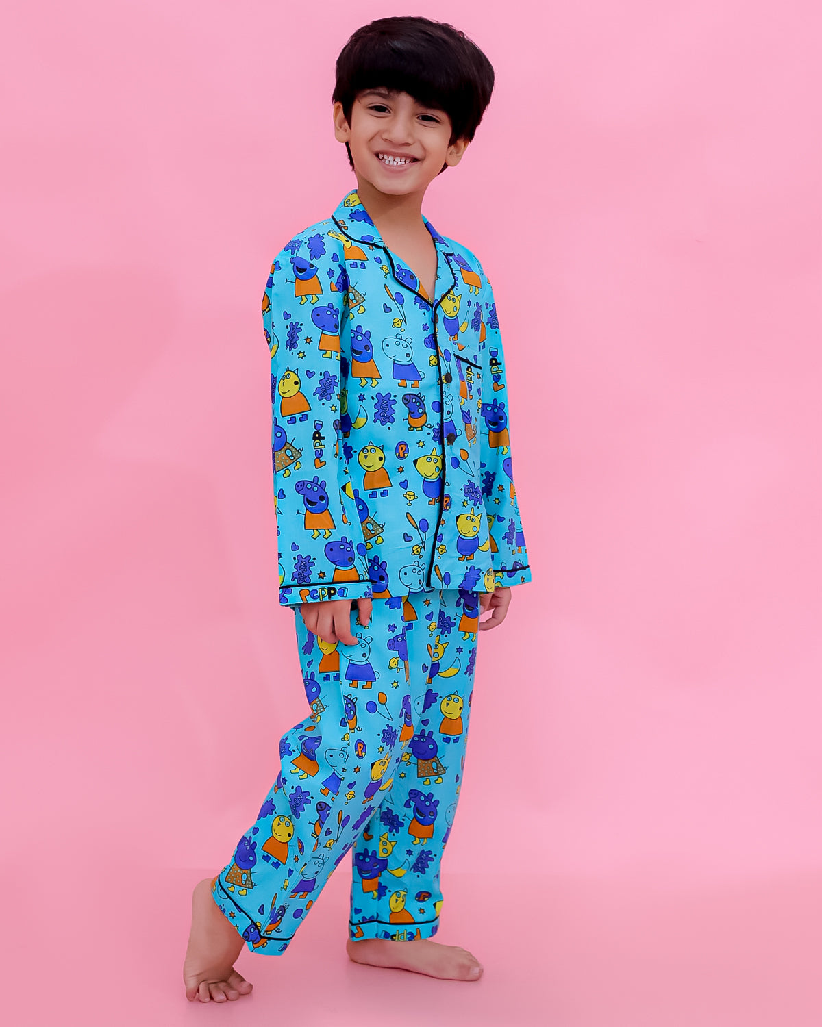 Pure Cotton Kids Night Suit-Unbind