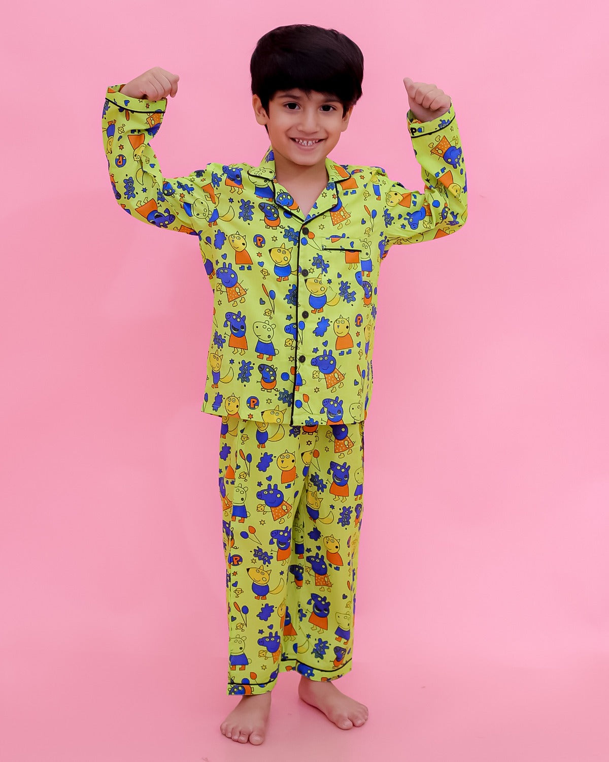 Unbind Kids Cotton Night Suit – Cute Peppa pig Print Sleepwear