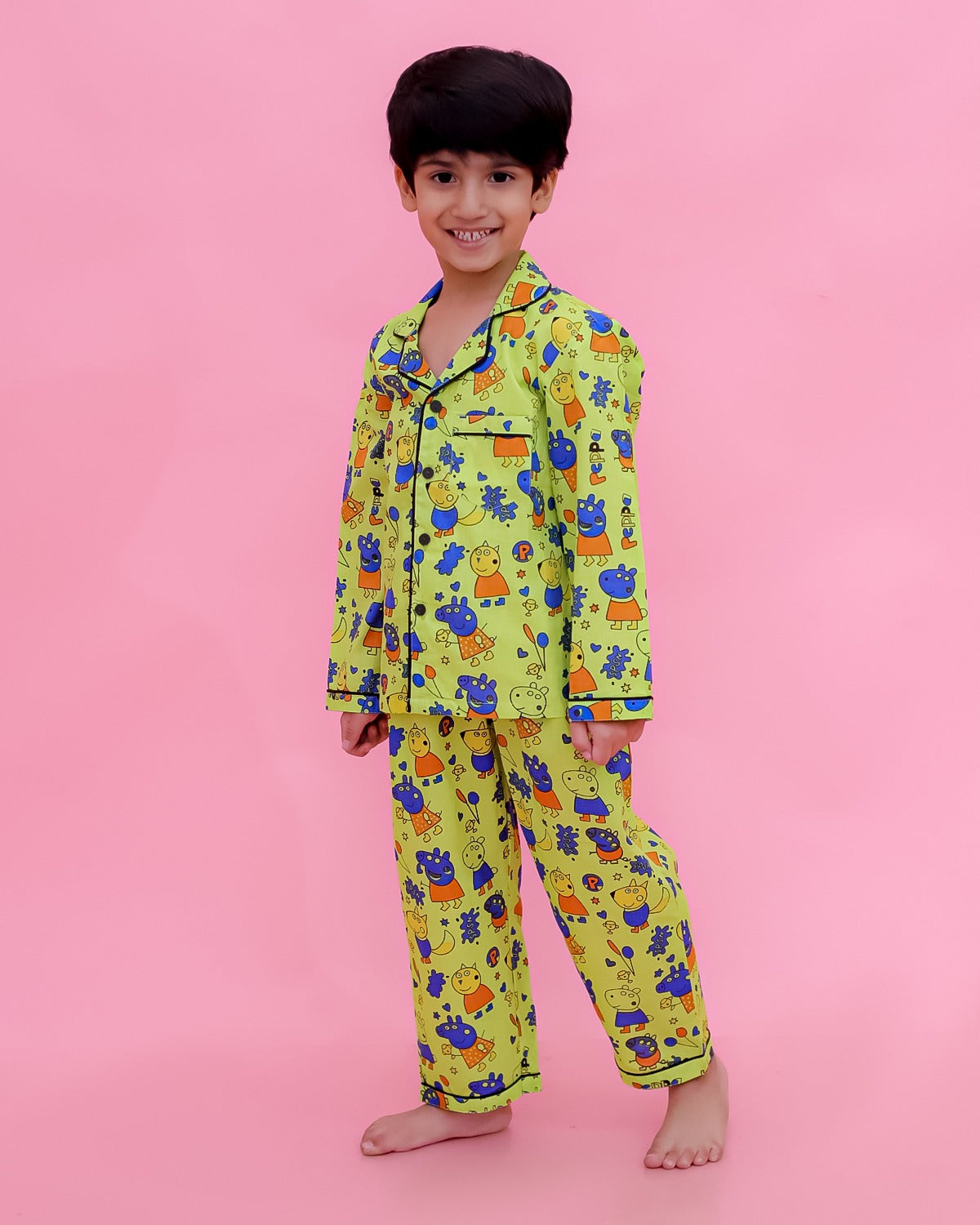 Unbind Kids Cotton Night Suit – Cute Peppa pig Print Sleepwear