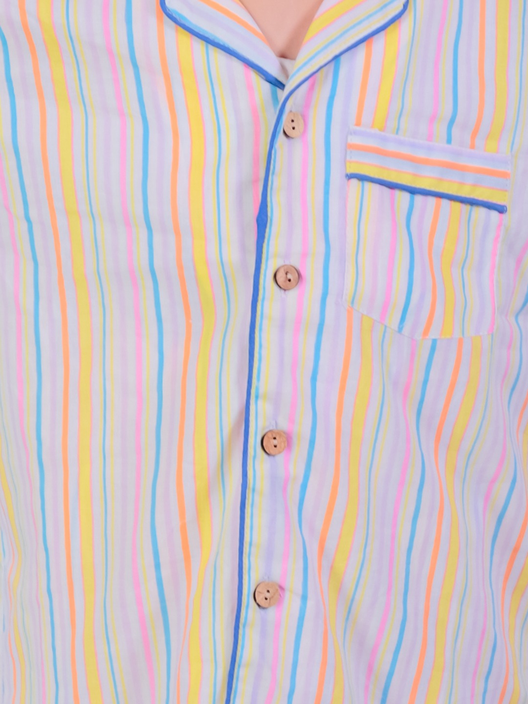 Unbind Boys Multicolor Cotton Night Suit | Striped Pajama Set