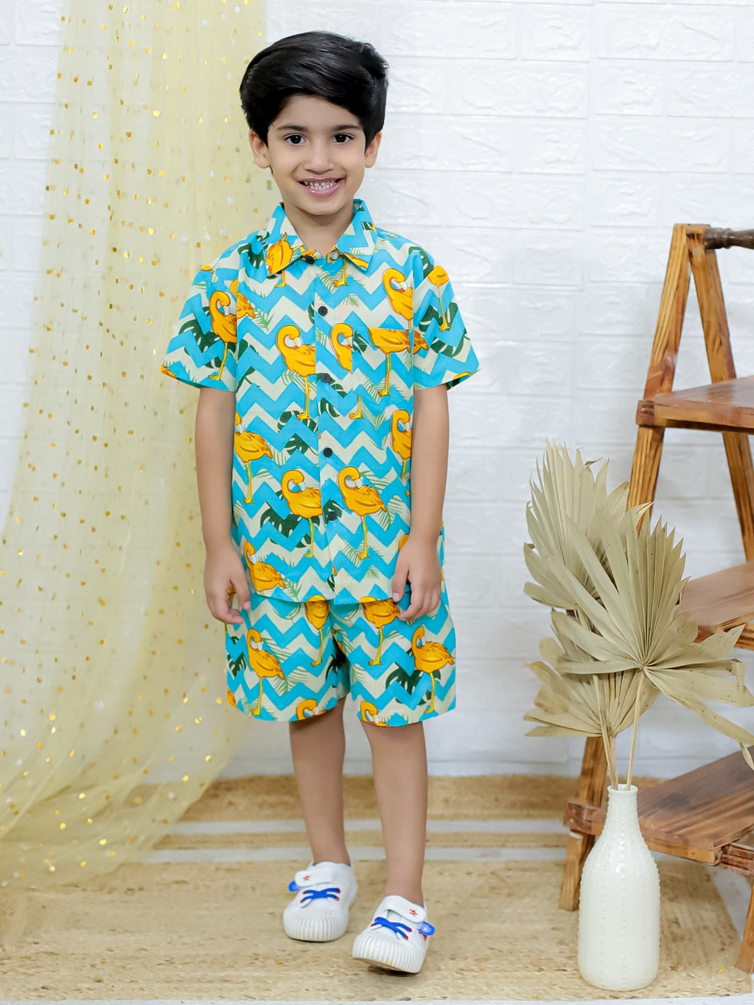 Unbind Tropical Flamingo Co-ord Set for Boys | Summer Style