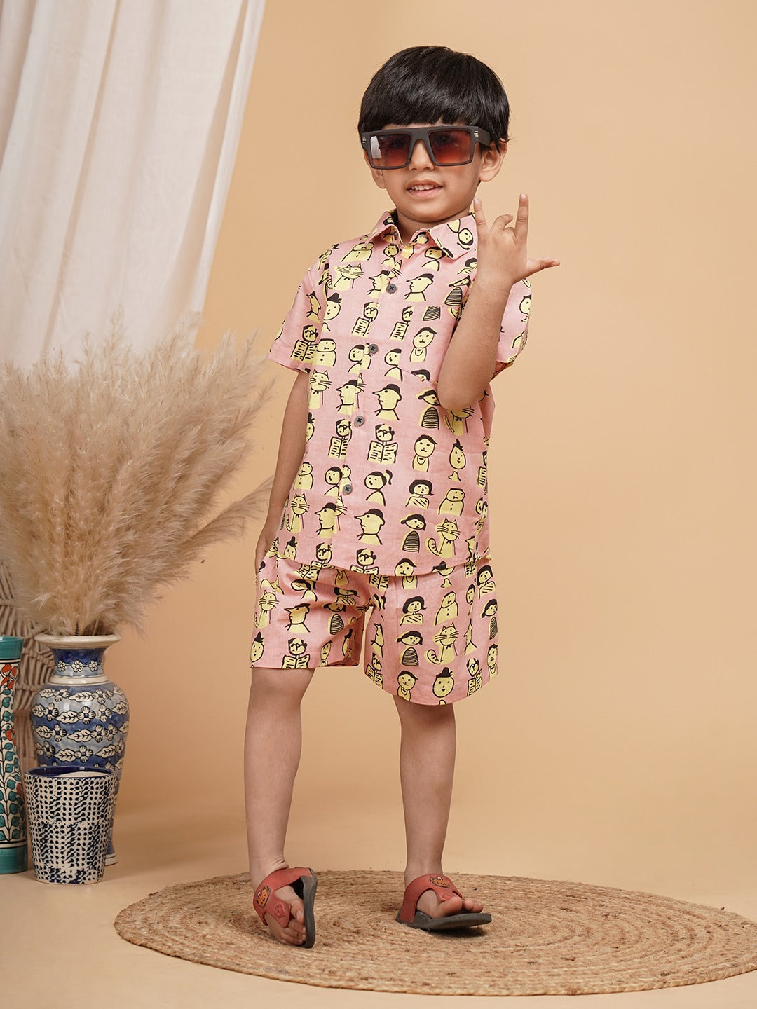 Unbind Cartoon Crew Co-Ord Set – Pink Edition