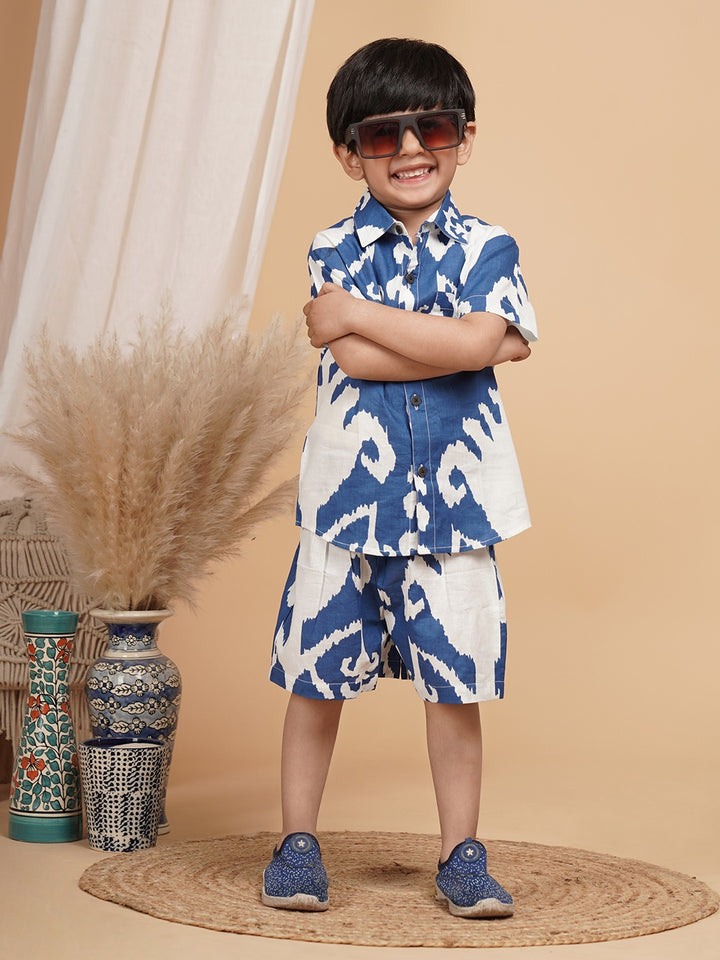 "Unbind Indigo Wave Co-Ord Set – Cool, Bold & Play-Ready"