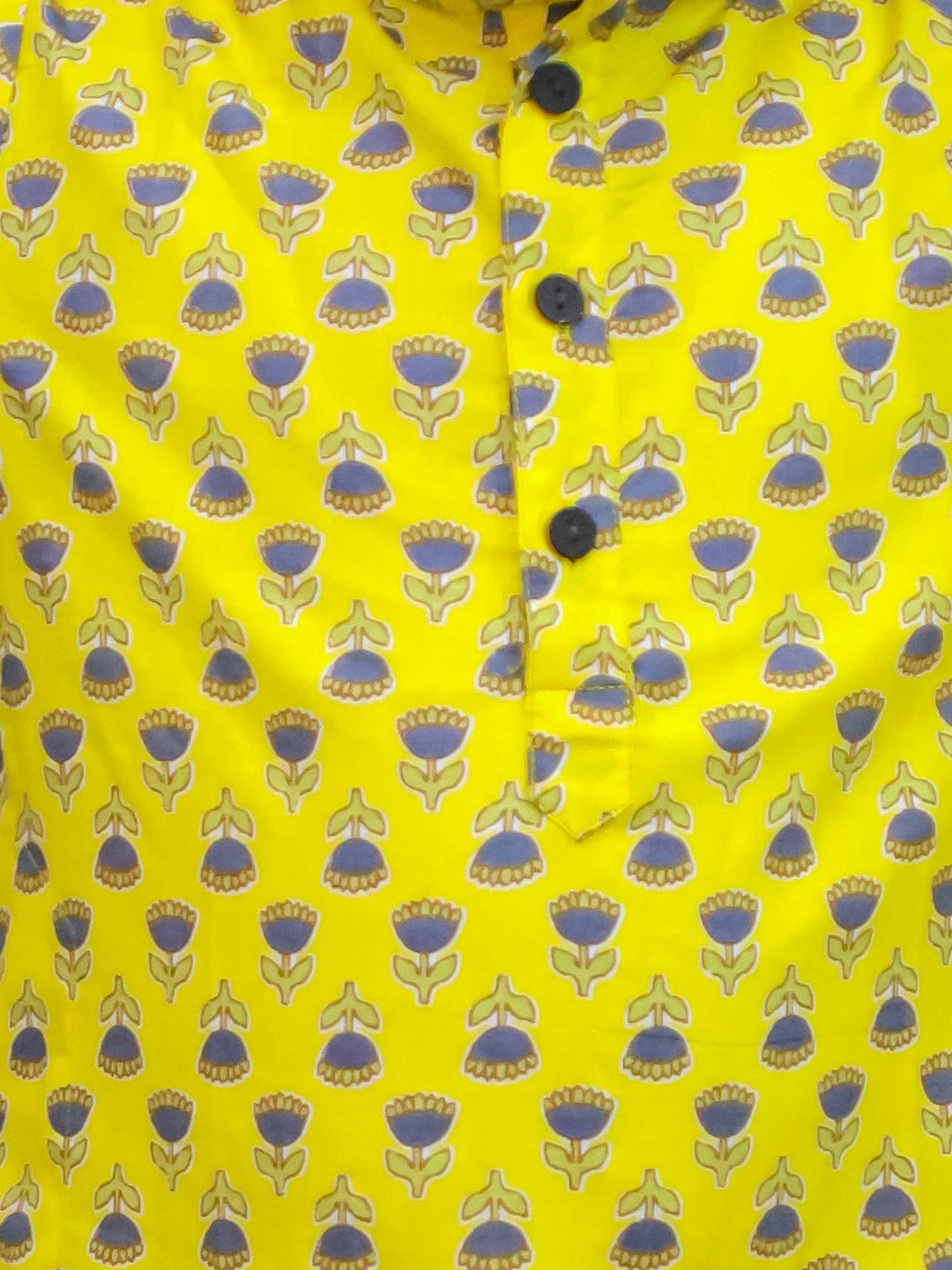 Unbind Yellow Printed Kurta Pajama Set for Boys