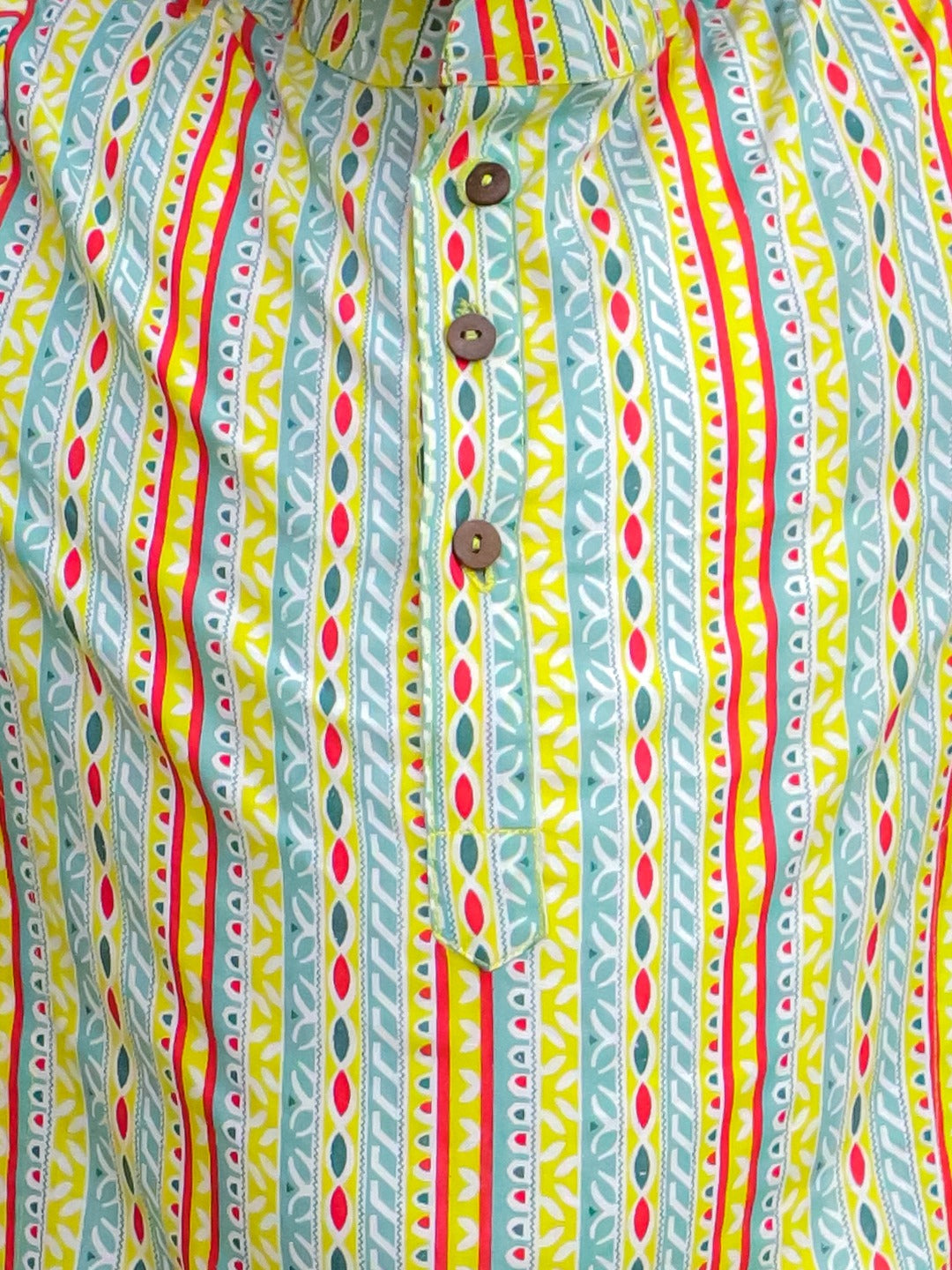 Unbind Multicolor Tribal Stripe Kurta Pajama Set for Boys