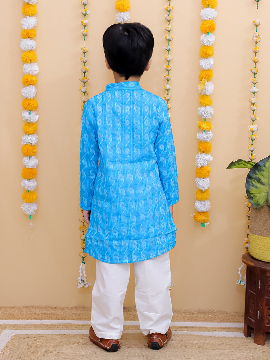 "Skyline Charm – Boys' Light Blue Festive Kurta Set"
