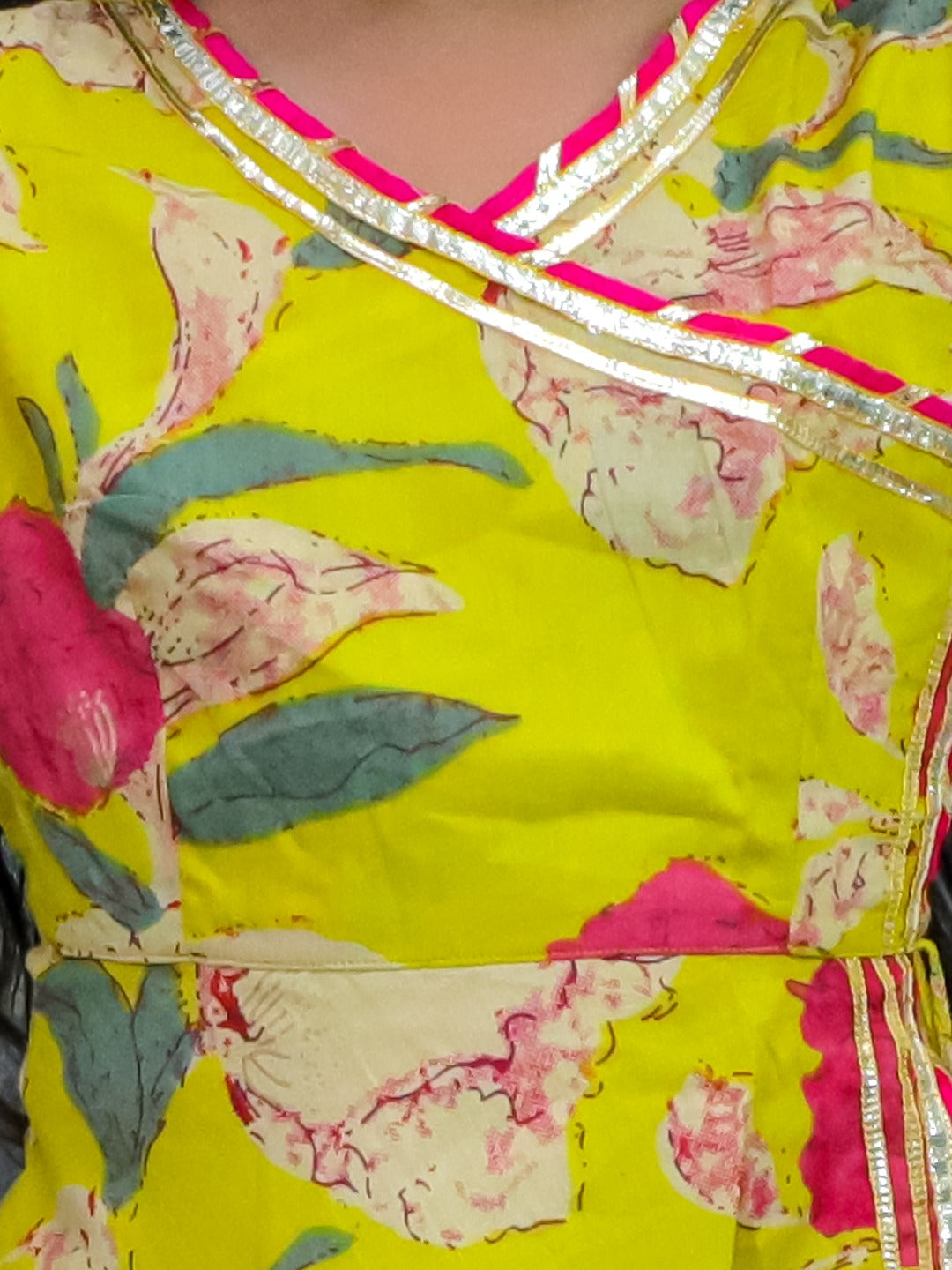 Unbind Yellow Floral Kurta & Colorful Sharara for Girls