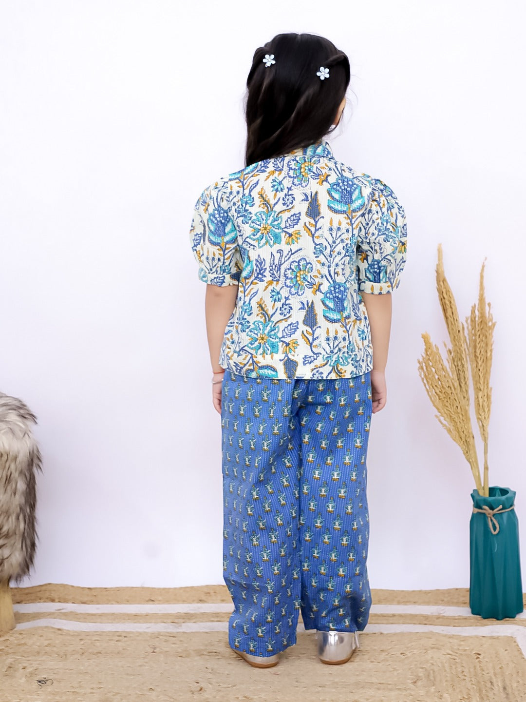 Girls Printed Ethnic Co-Ord Set - Cotton Festive Wear