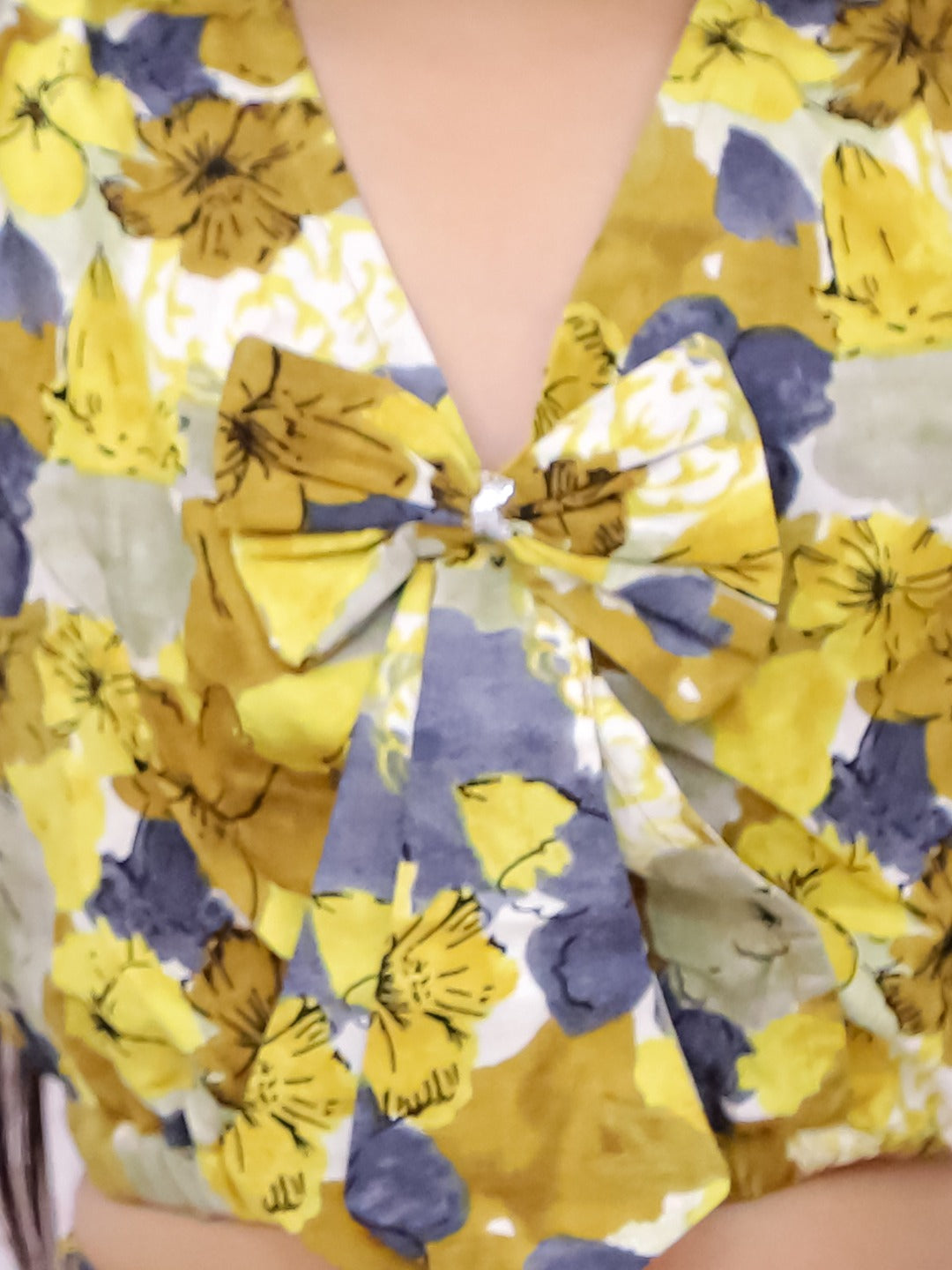 Girls Yellow & Blue Floral Co-Ord Set – Summer Cotton Style