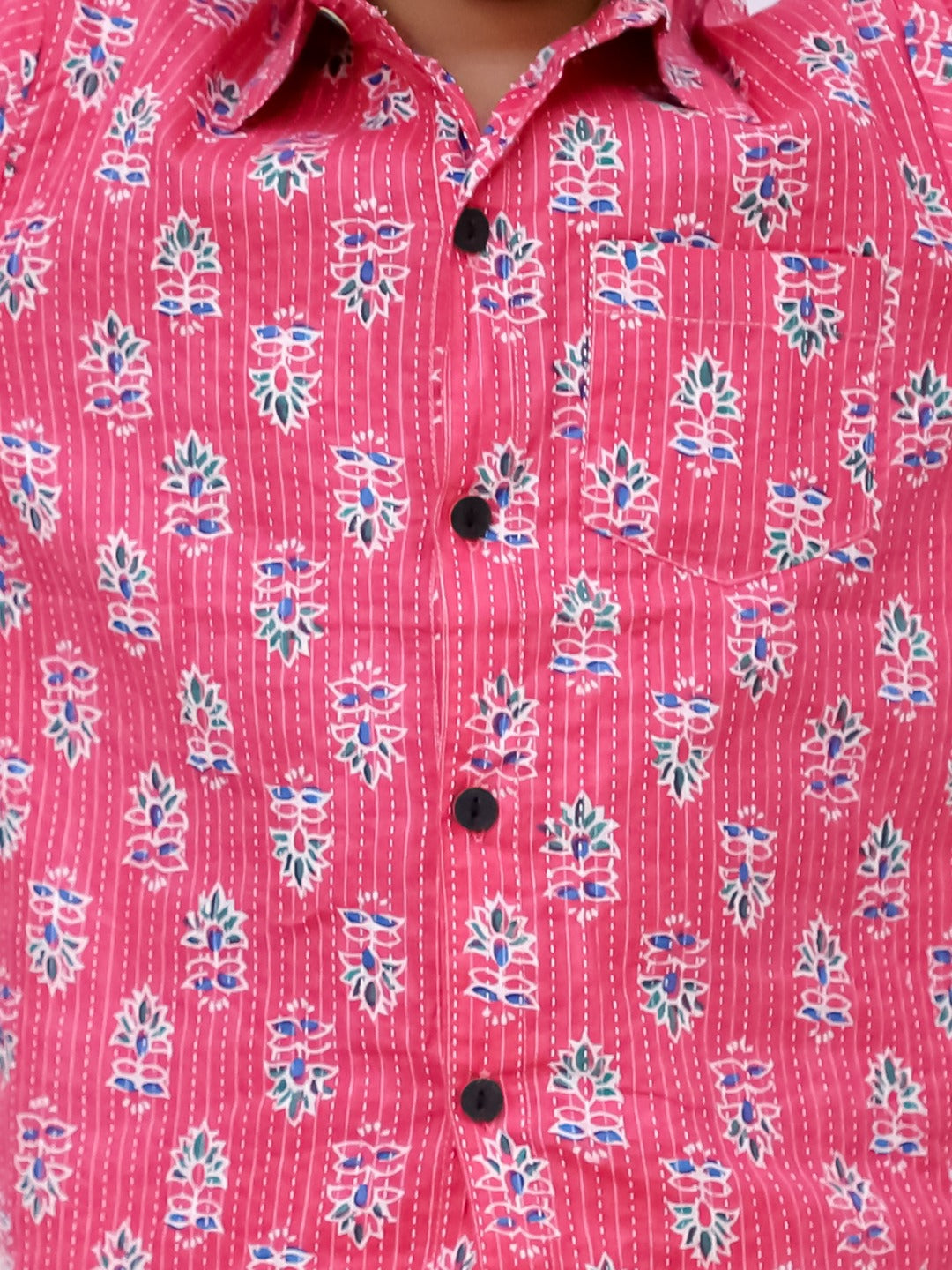 Girls Pink Cotton Co-Ord Set – Cactus Print | Unbind