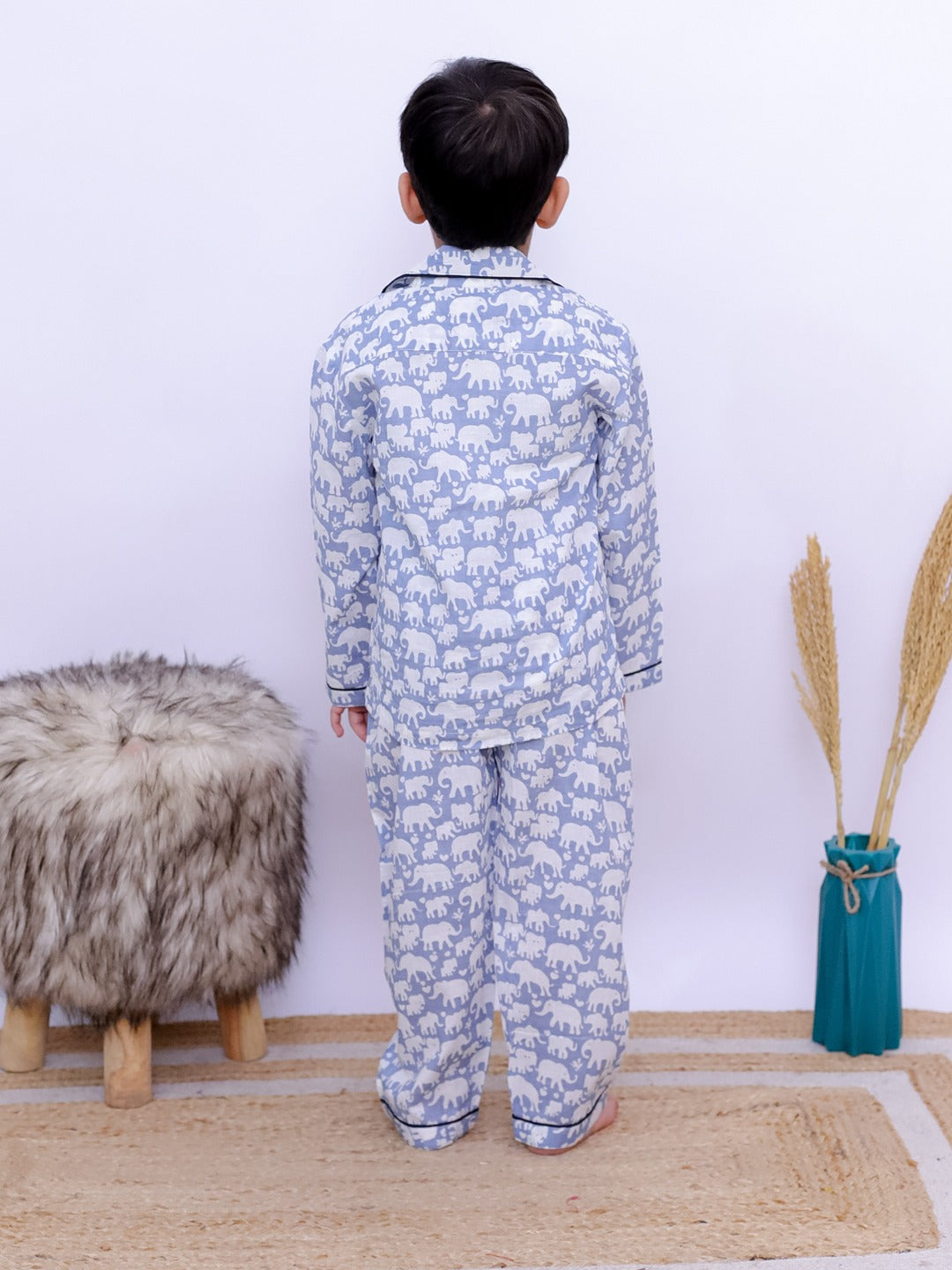 Unbind Kids Elephant Print Night Suit